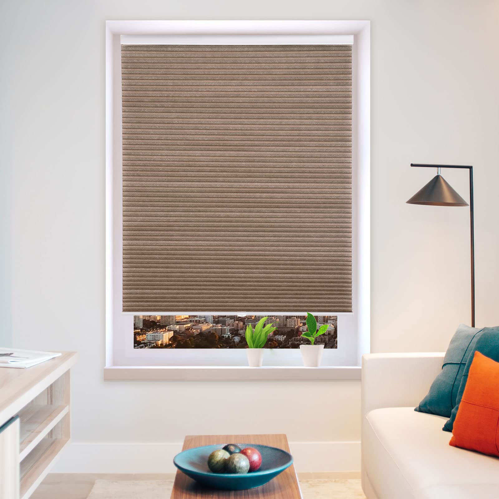 Custom MYshade Cordless Cellular Shades - Light Filtering Window Blinds for Home & Bedroom, Energy Efficient Room Darkening Shades for Living Room & Nursery
