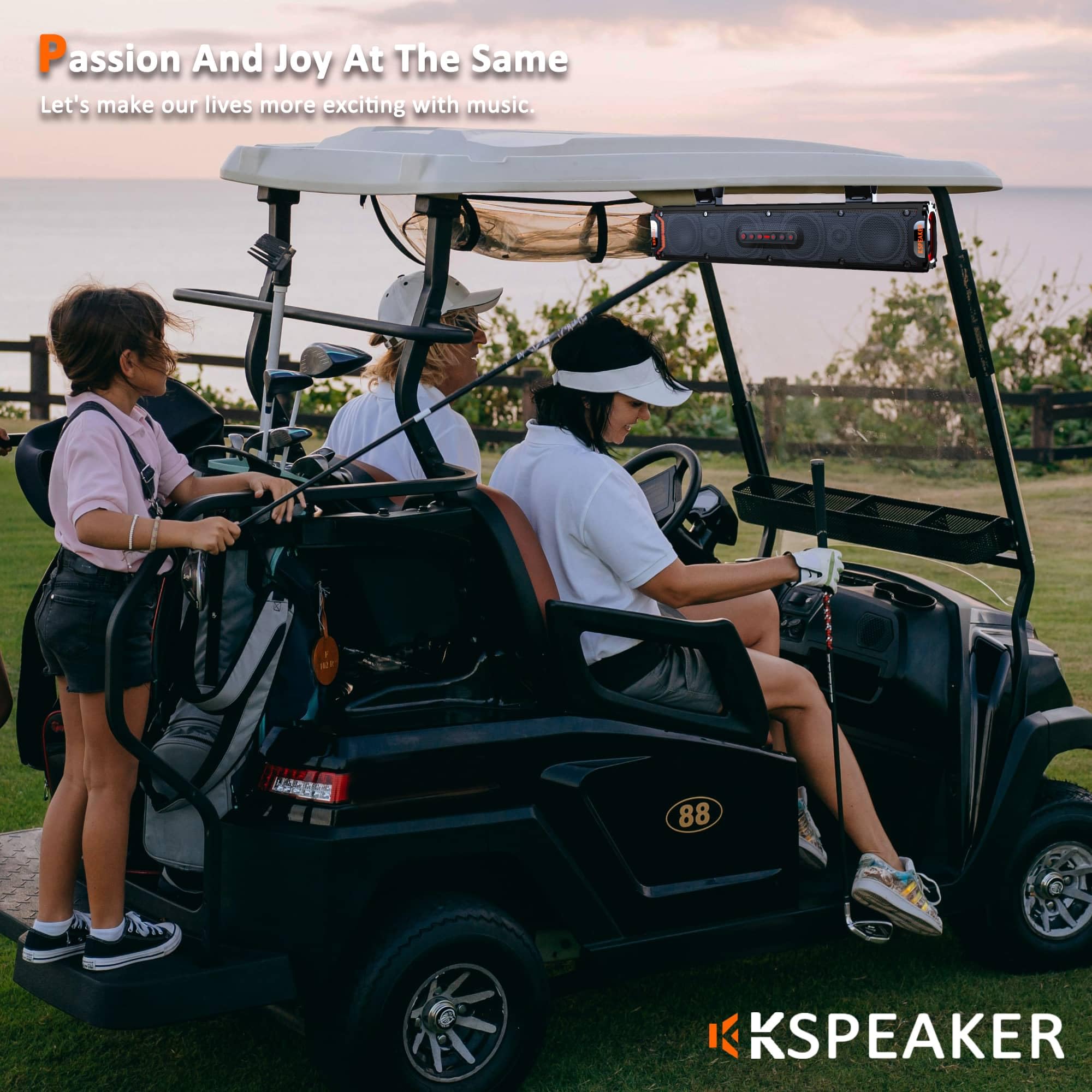 Premium UTV Sound Bar - Waterproof ATV & Golf Cart Speaker System with Bluetooth for RZR, Polaris, Can-Am, Marine & Boat Use - Perfect for Off-Road Adventures & Outdoor Entertainment