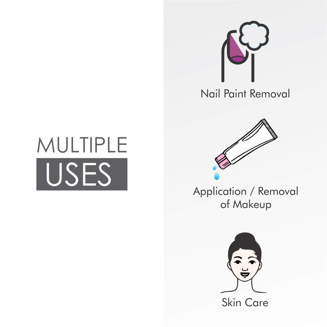 NUVO MEDSURG Multicolor Cotton Balls - 200 Pcs for Nail Polish Remover, Makeup Removal, Skincare, Baby Care & Arts & Crafts | Soft & Gentle for Face, Hands & DIY Projects
