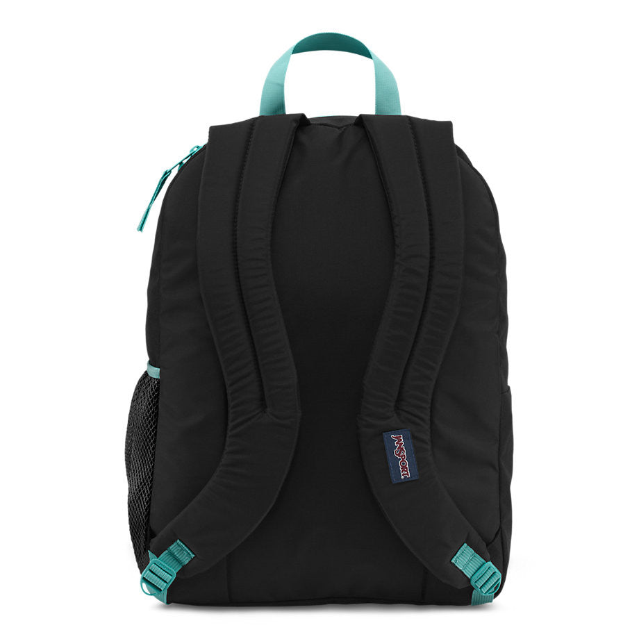 JANSPORT Big Student Overexposed Backpack - Black/Aqua Dash - Durable School & College Backpack for Everyday Use, Travel & Outdoor Adventures