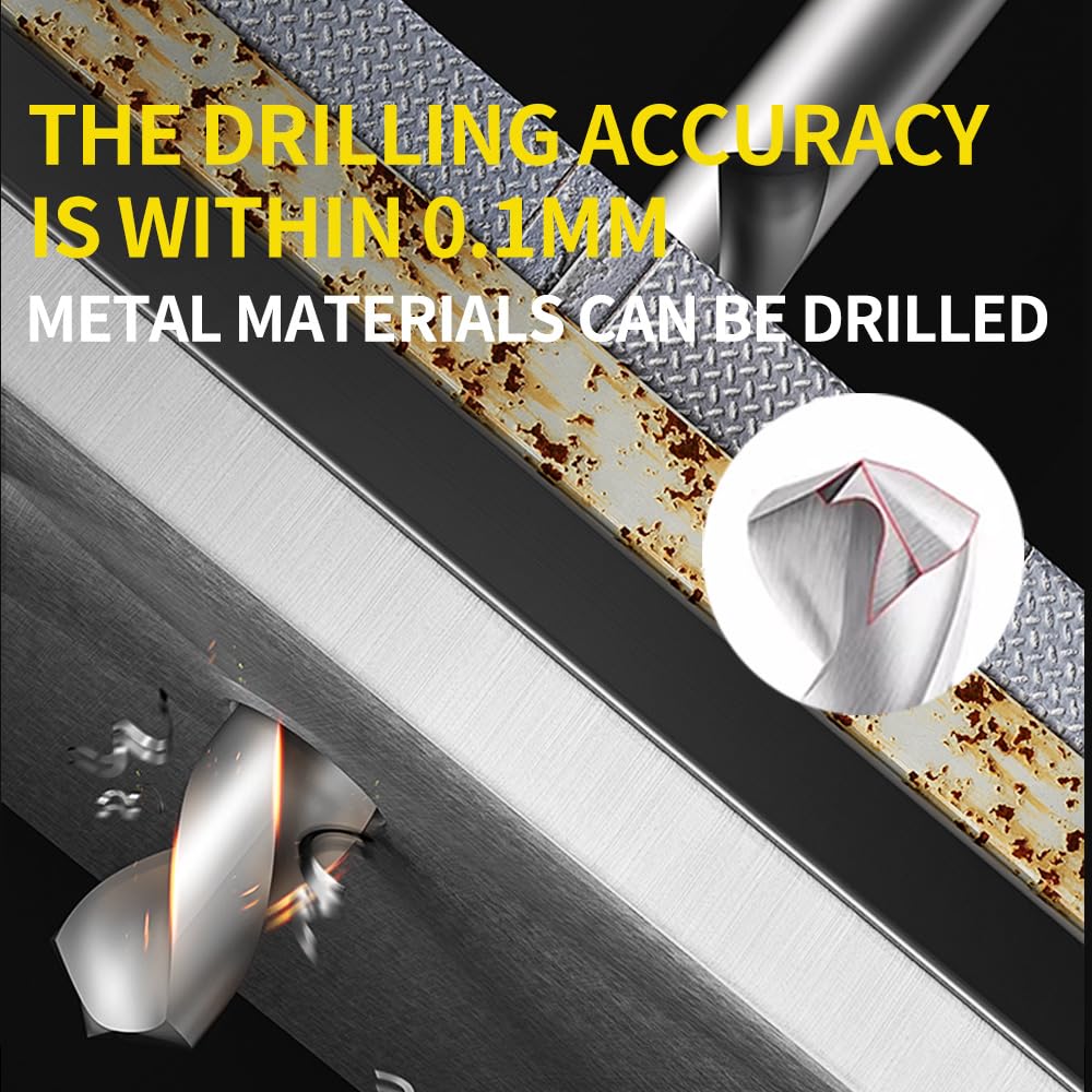 MR-13A Drill Bit Sharpener - 3mm to 15mm Portable Grinding Machine with 13 Collets, Adjustable 95°-135° Point Angle for Sharpening Twist Bits - Perfect for DIY, Woodworking & Metalworking Projects