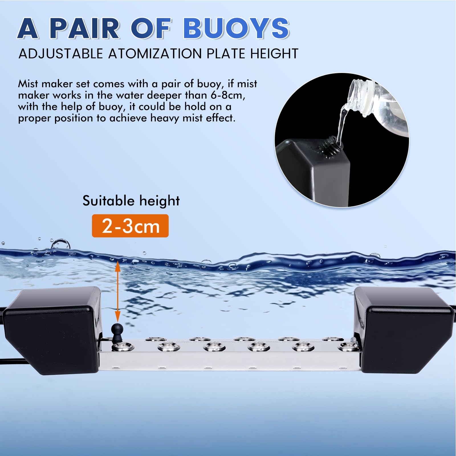 12-Head Ultrasonic Mist Maker - 9000mL/H High Output Pond Fogger with 400W Power Supply & Buoy Discs for Water Features, Gardens, Rockeries, Greenhouses | Perfect for Halloween Decor & Mushroom Growing