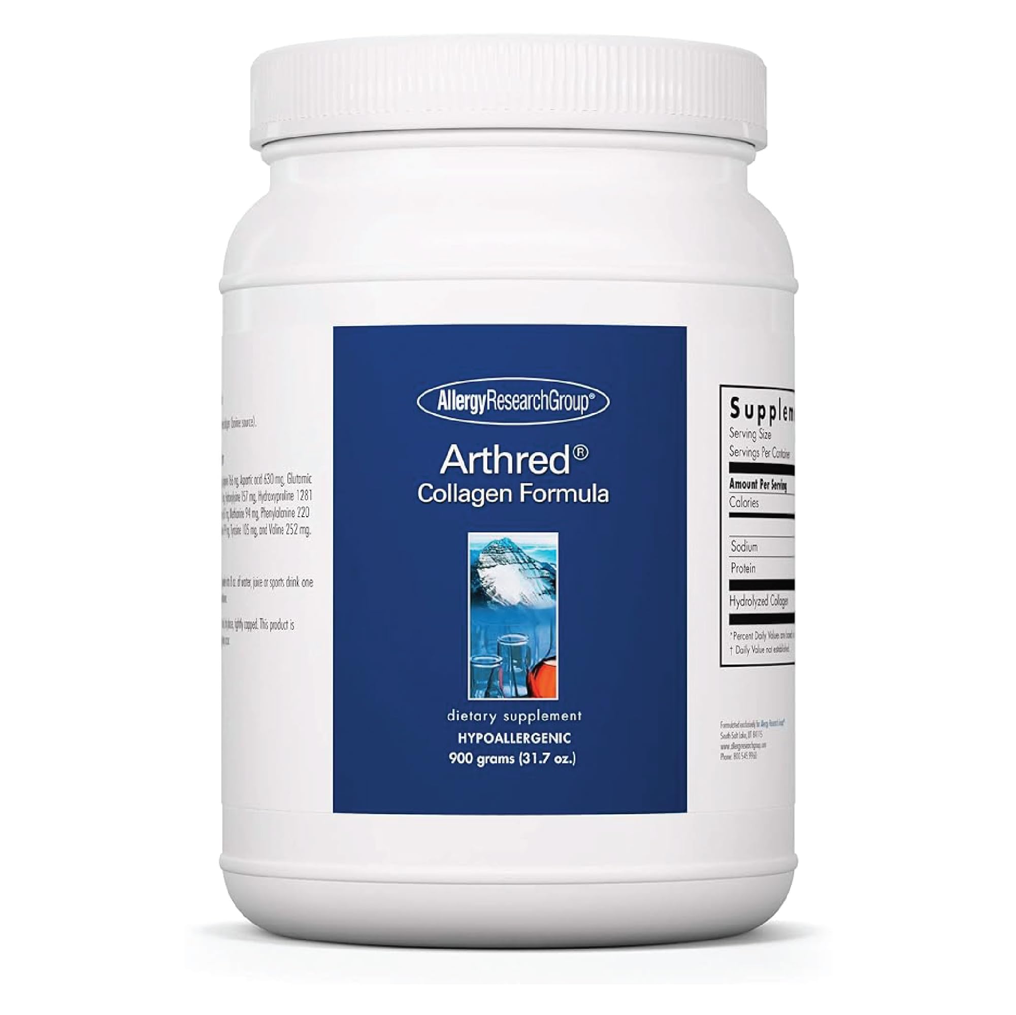 Allergy Research Group Hydrolyzed Collagen Peptides Powder for Men & Women - Bovine Sourced Collagen Supplement for Joint Support & Skin Health - 31.7 Oz - Perfect for Smoothies, Coffee & Post-Workout Recovery