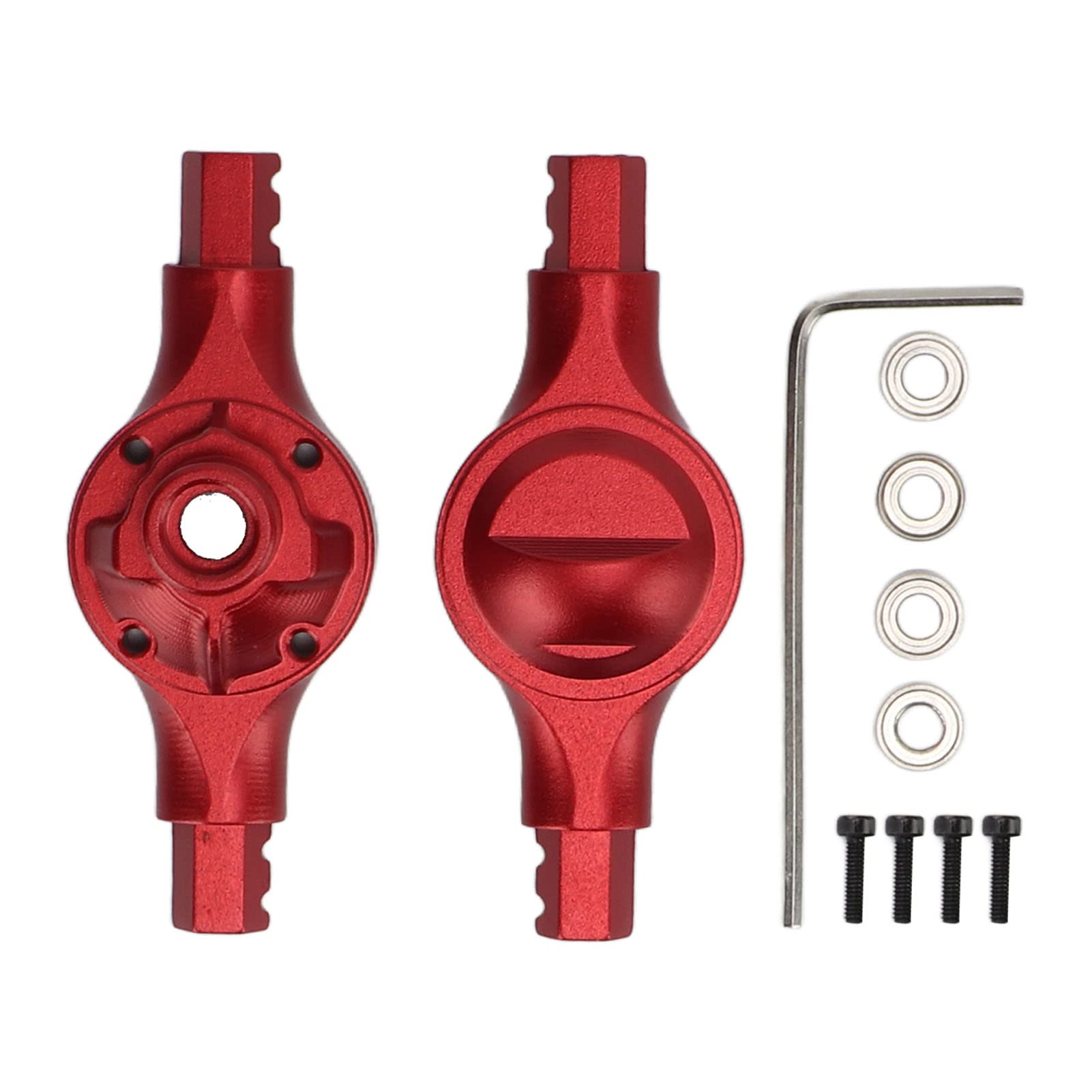 SOONALL RC Front Rear Axle - Aluminum Alloy Durable Axle Shell Replacement Parts for 1/16 RC Cars - Compatible with Xiaomi Jimny XMYKC01CM RC Model (Red) | Perfect for Off-Road Racing, Crawling & RC Car Upgrades