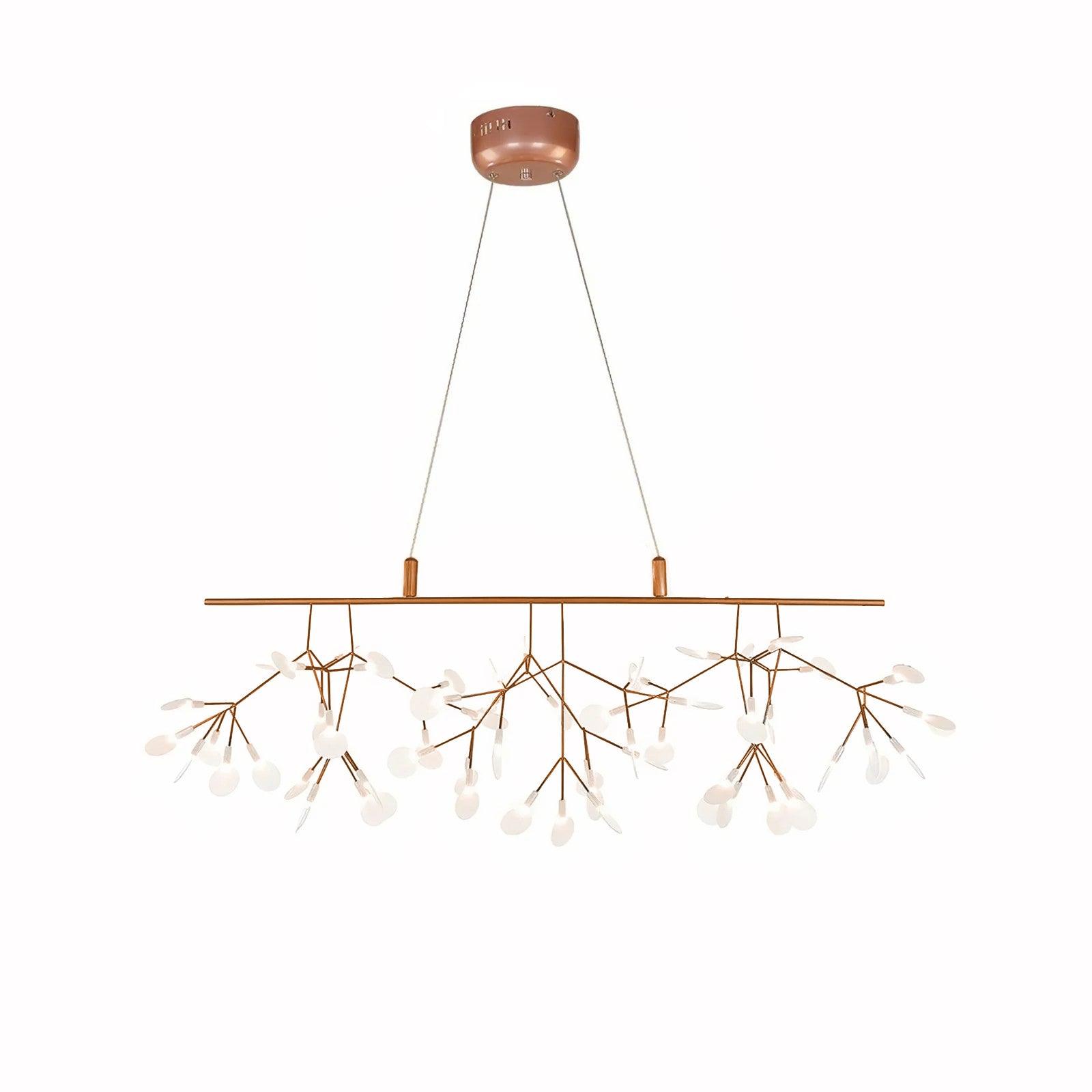 Elegant Firefly LED Chandelier with Long Hanging Design - Perfect for Dining Room, Bedroom, or Living Room Lighting Decor