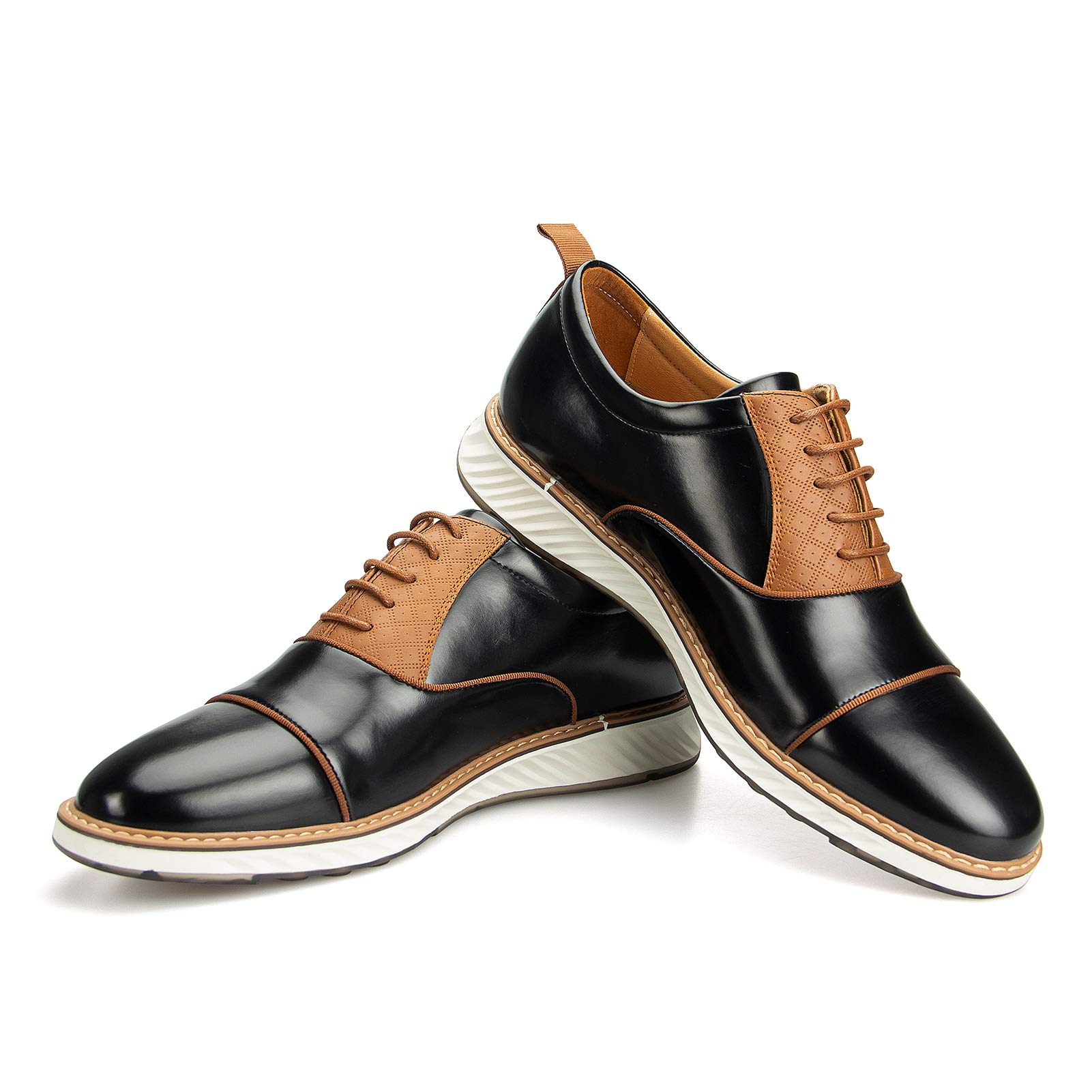 Meijiana Men's Oxford Dress Shoes - Lightweight Lace-Up Formal Shoes for Business & Wedding - Comfortable Office & Party Footwear for Men