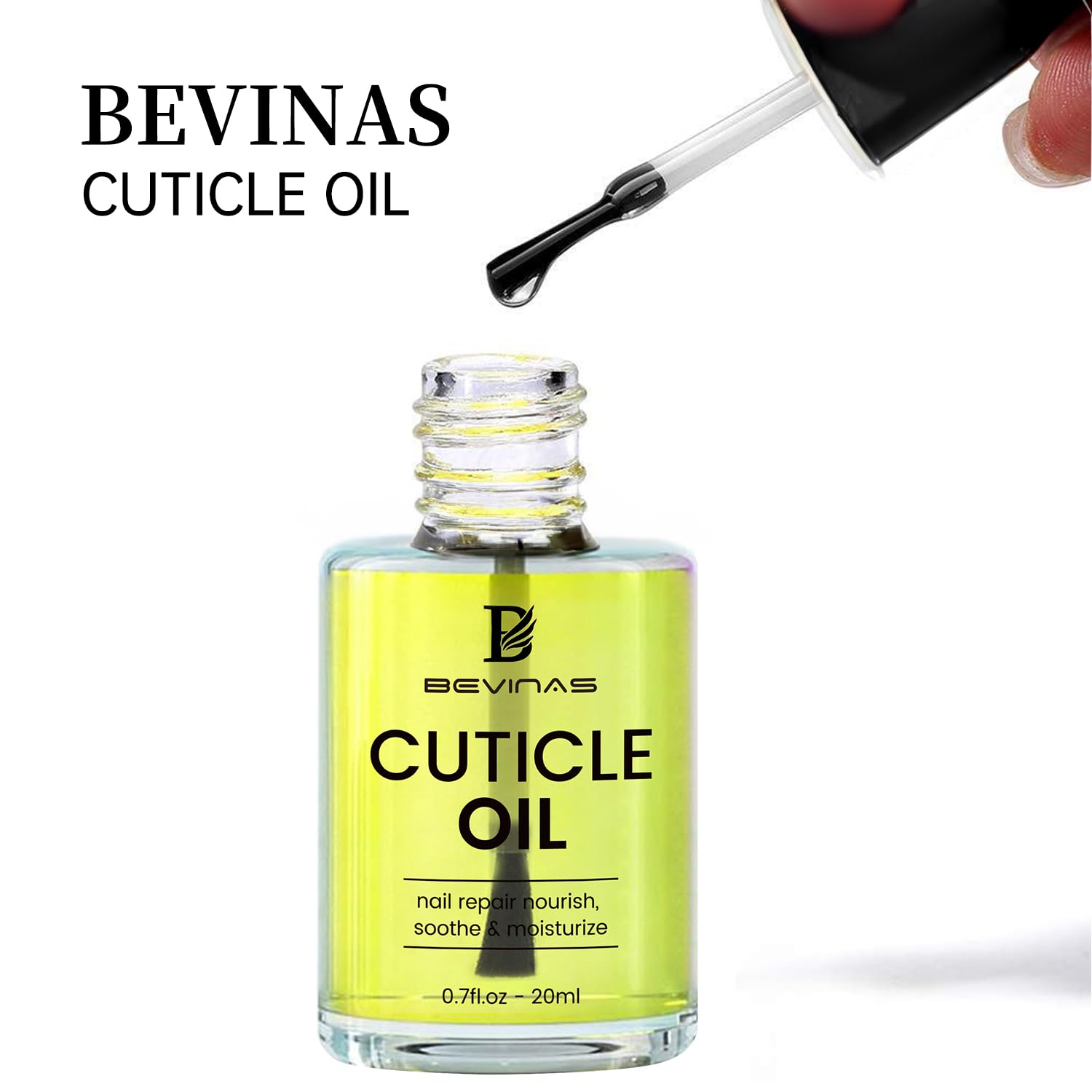 Organic Cuticle Oil for Nails - Nail & Cuticle Treatment to Repair Damaged Nails, Moisturize & Strengthen - 0.7oz | Perfect for Dry, Brittle Nails & At-Home Manicures