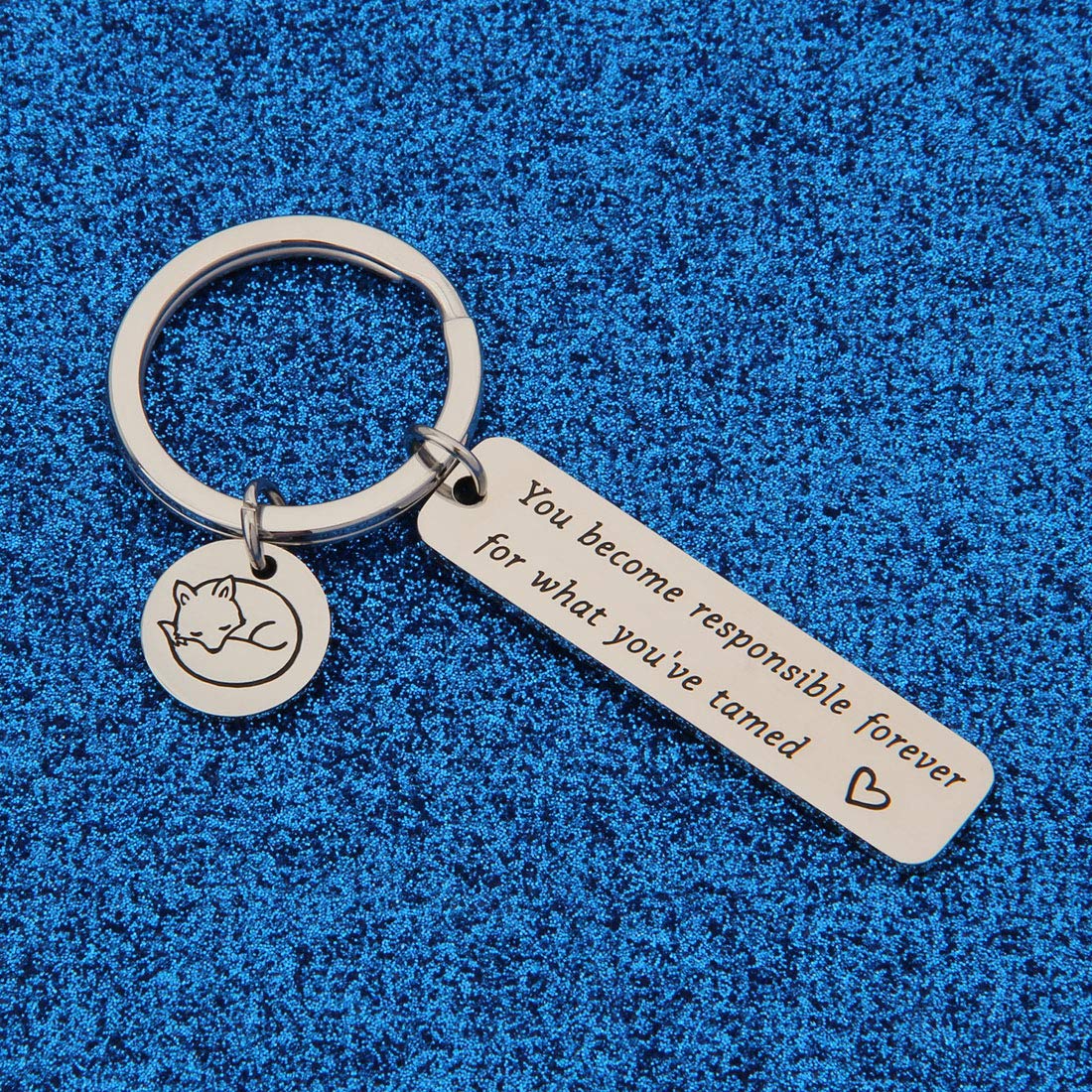Fox Keychain Jewelry Inspired by 'The Little Prince' - Perfect Book Lover Gift for Friends & Couples - Great for Everyday Carry, Backpacks, and Keychains