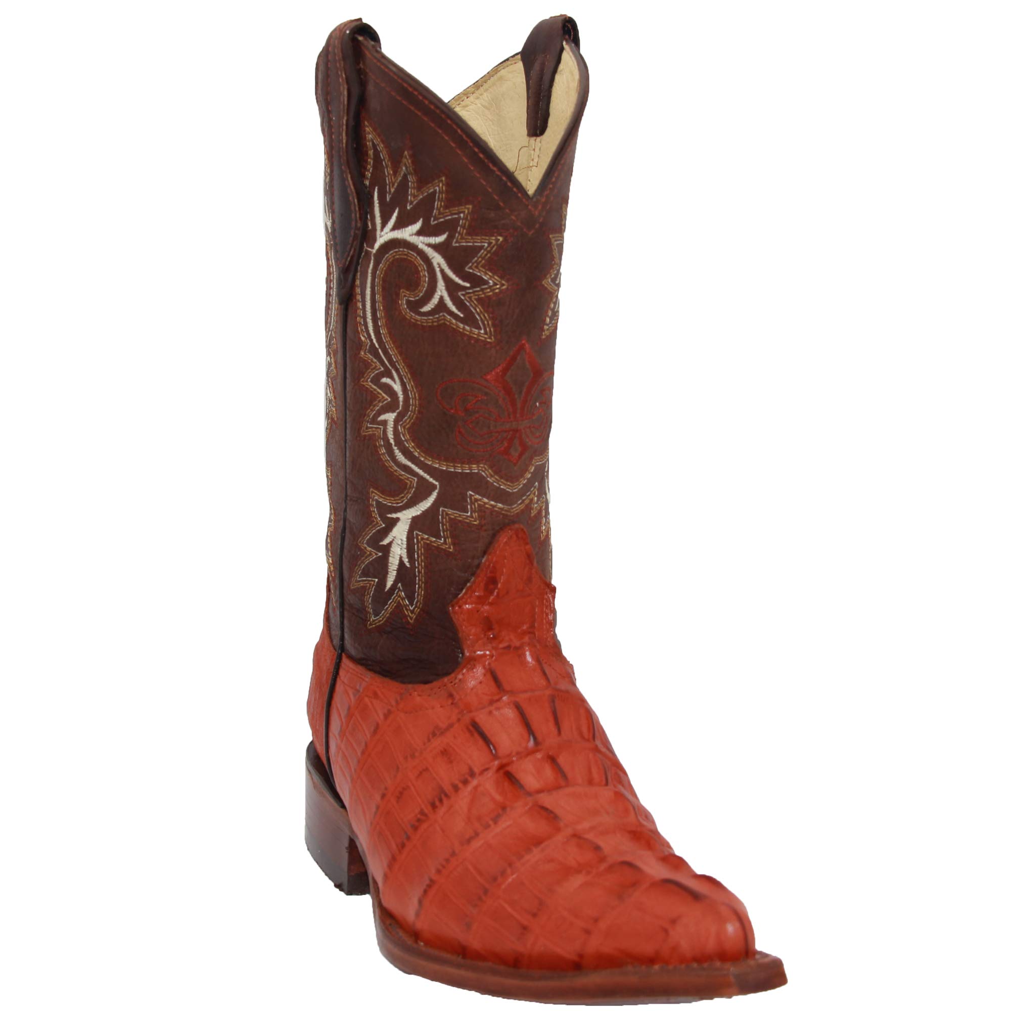 Premium Men's Western Cowboy Boots - Genuine Leather Crocodile Alligator Print Snip Toe - Durable & Stylish for Rodeo, Country Music Festivals & Western Fashion
