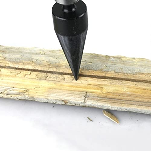 140X32MM Firewood Splitter Drill Bit - Wood Cone Reamer Punch Driver for Log Splitting & Drilling - Perfect for Firewood Processing, DIY Woodworking, and Outdoor Camping