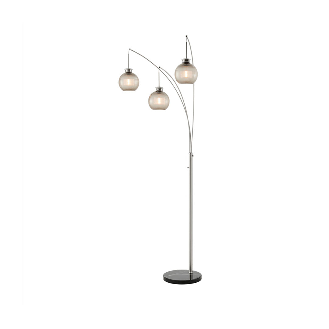 Modern Arched Floor Lamp with Adjustable Height - Elegant Living Room Lighting for Reading & Decor - Perfect for Bedroom, Office, and Lounge Areas