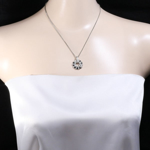 18K White Gold Black Diamond Necklace for Women - Elegant & Luxurious Jewelry Gift for Anniversary, Wedding, or Special Occasion