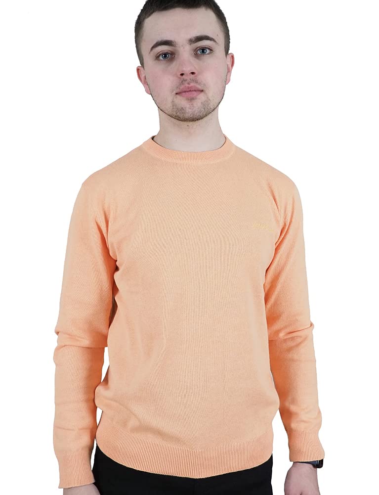 Enzo Moretti Men's 100% Cotton Classic Fit Crew Neck Knit Sweater | Soft & Breathable Winter Pullover | Perfect for Casual Wear, Office & Holiday Outfits