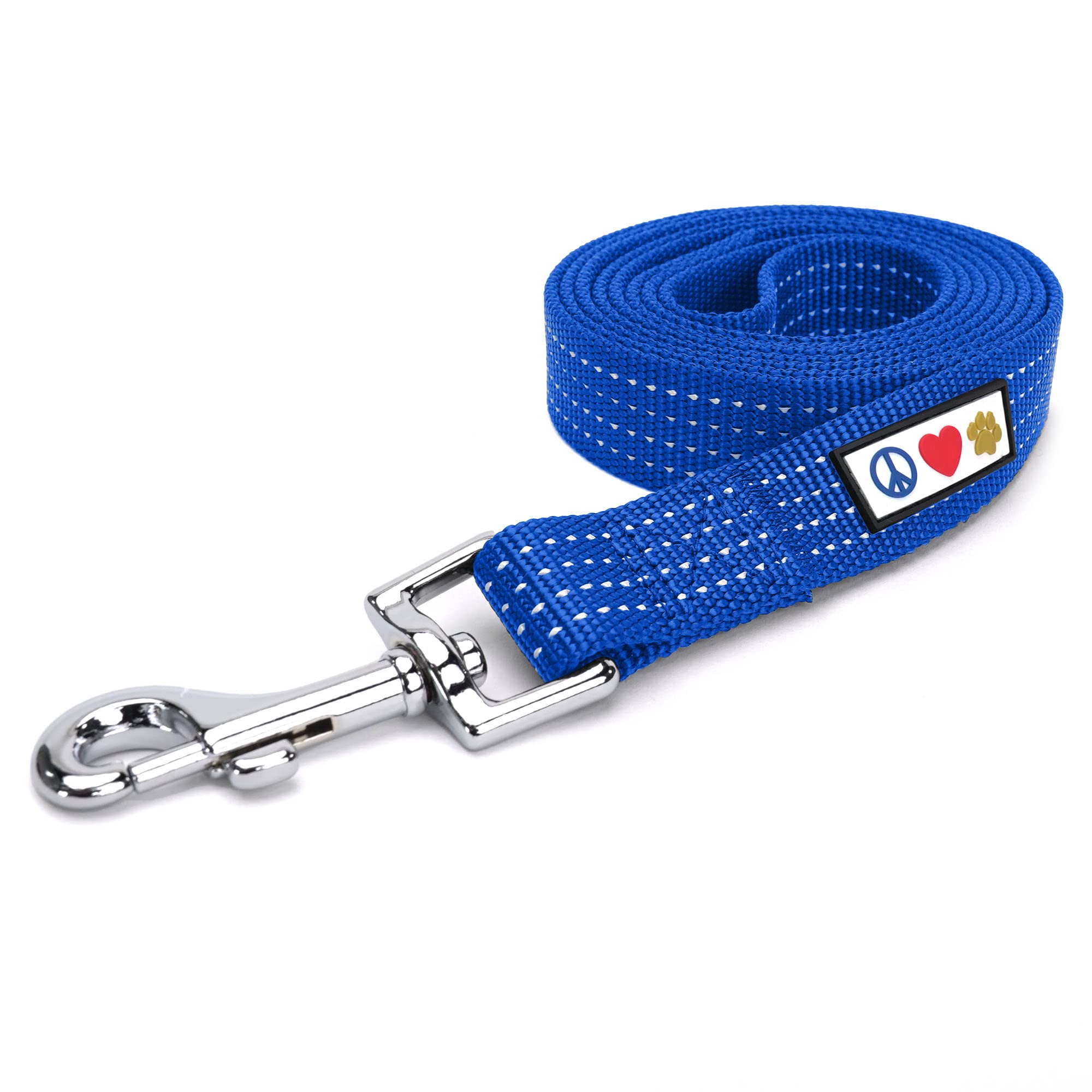 Pawtitas 6 FT Reflective Dog Leash with Comfortable Handle - Heavy Duty Pet Training Leash for Medium Dogs (4 FT & 6 FT Options) - Perfect for Night Walks, Jogging & Outdoor Adventures