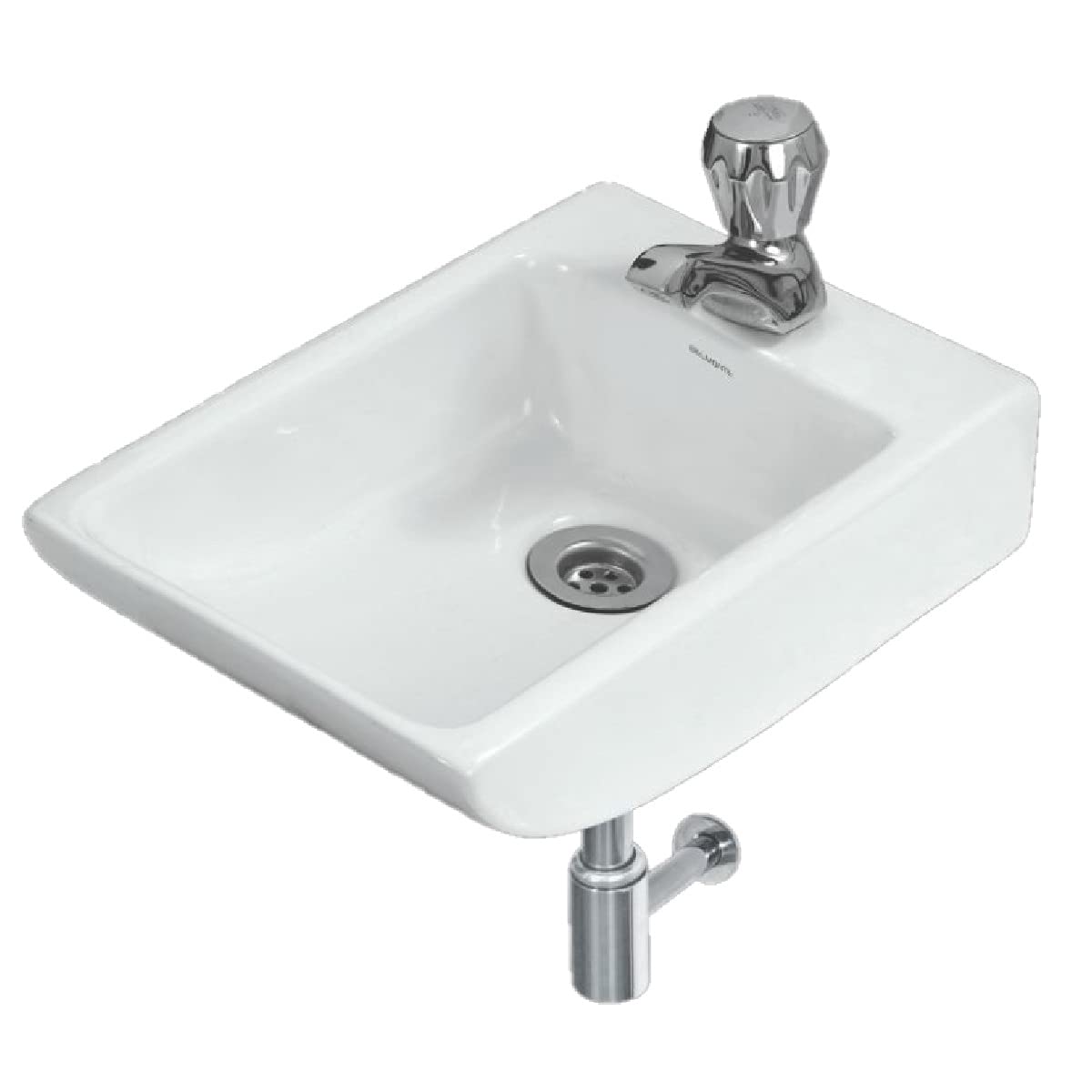 Belmonte Small Sparrow Ceramic Bathroom Sink - Glossy White Finish for Vanity, Powder Room & Guest Bathroom