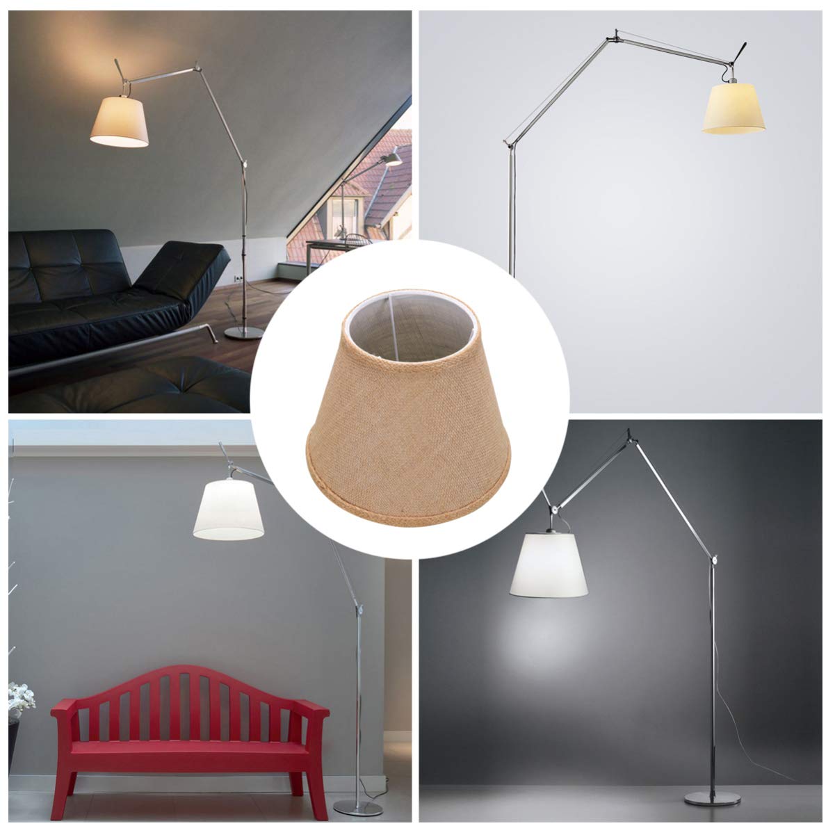 LEDMOMO E27 Barrel Fabric Lamp Shade - Soft Lighting for Table Lamps, Chandeliers, Wall & Floor Lamps | Perfect for Living Room, Bedroom & Office Decor