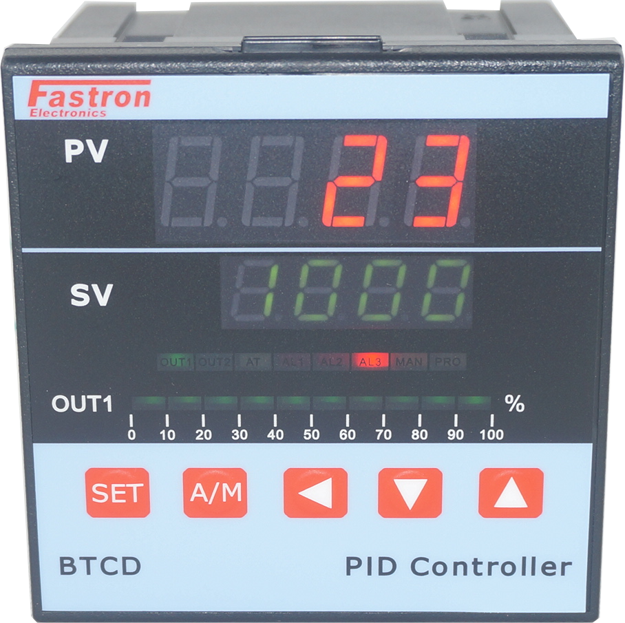 BTCD/R M A2 PID Temperature Controller 96x96mm, 85-265VAC, Relay Output with 2 Alarms & Cooling, Multi-range TC/RTD/4-20mA Input - Ideal for Industrial Automation, HVAC Systems, and Process Control Applications