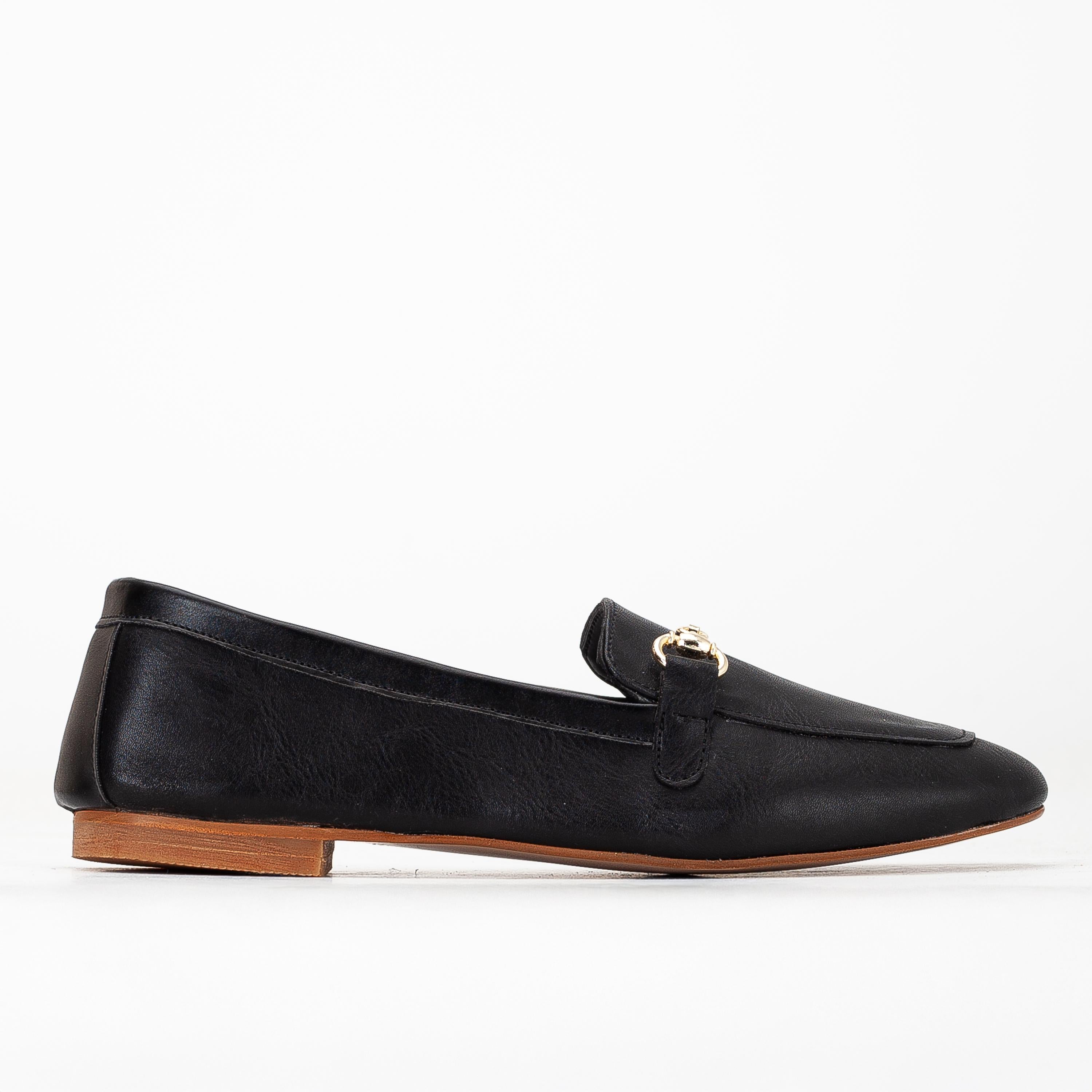 Olly Black Horsebit Loafers for Women - Classic Leather Slip-On Shoes with Gold-Tone Hardware - Perfect for Office, Business Casual & Everyday Wear