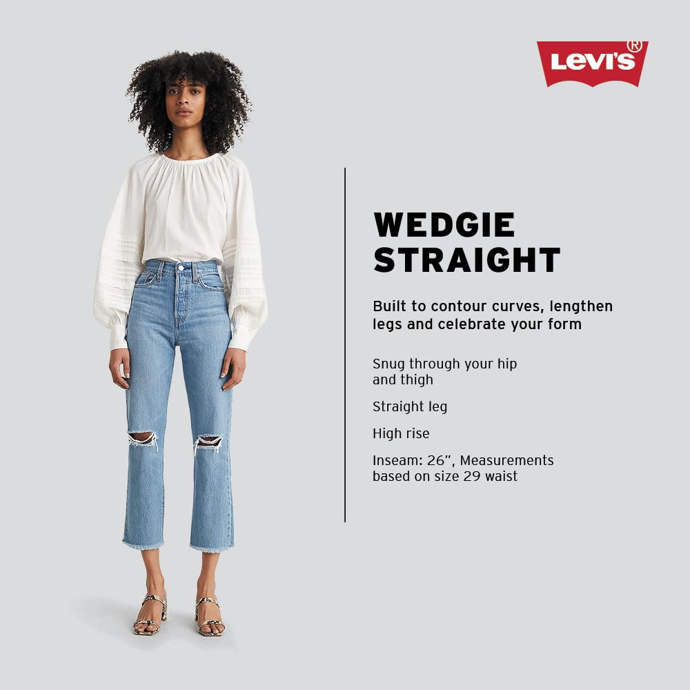Levi's Women's Wedgie Straight Jeans - High Waist Slim Fit Denim Pants for Everyday Wear | Perfect for Casual Outfits, Work & Date Nights