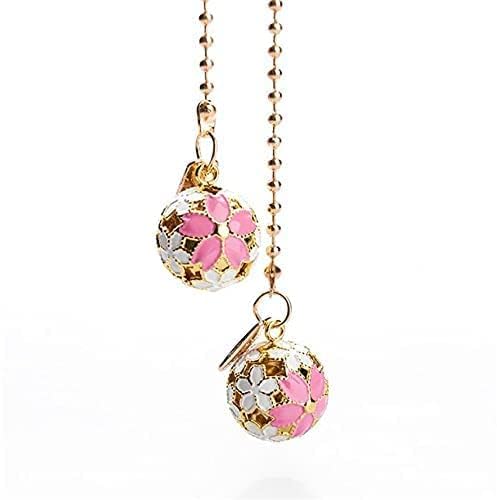 Sakura Bell Car Hanging Pendant - Lucky Feng Shui Charm for Rearview Mirror, Home & Office Decoration | Brings Prosperity, Wealth & Positive Energy | Perfect for Car Interior, Gift Giving & Feng Shui Enhancement