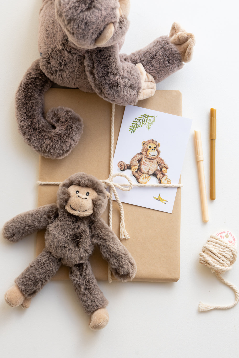 Mini Mani the Monkey Baby Rattle Toy - Soft Plush Animal Teether for Newborns & Infants - Perfect for Playtime, Sensory Development & Soothing Gums