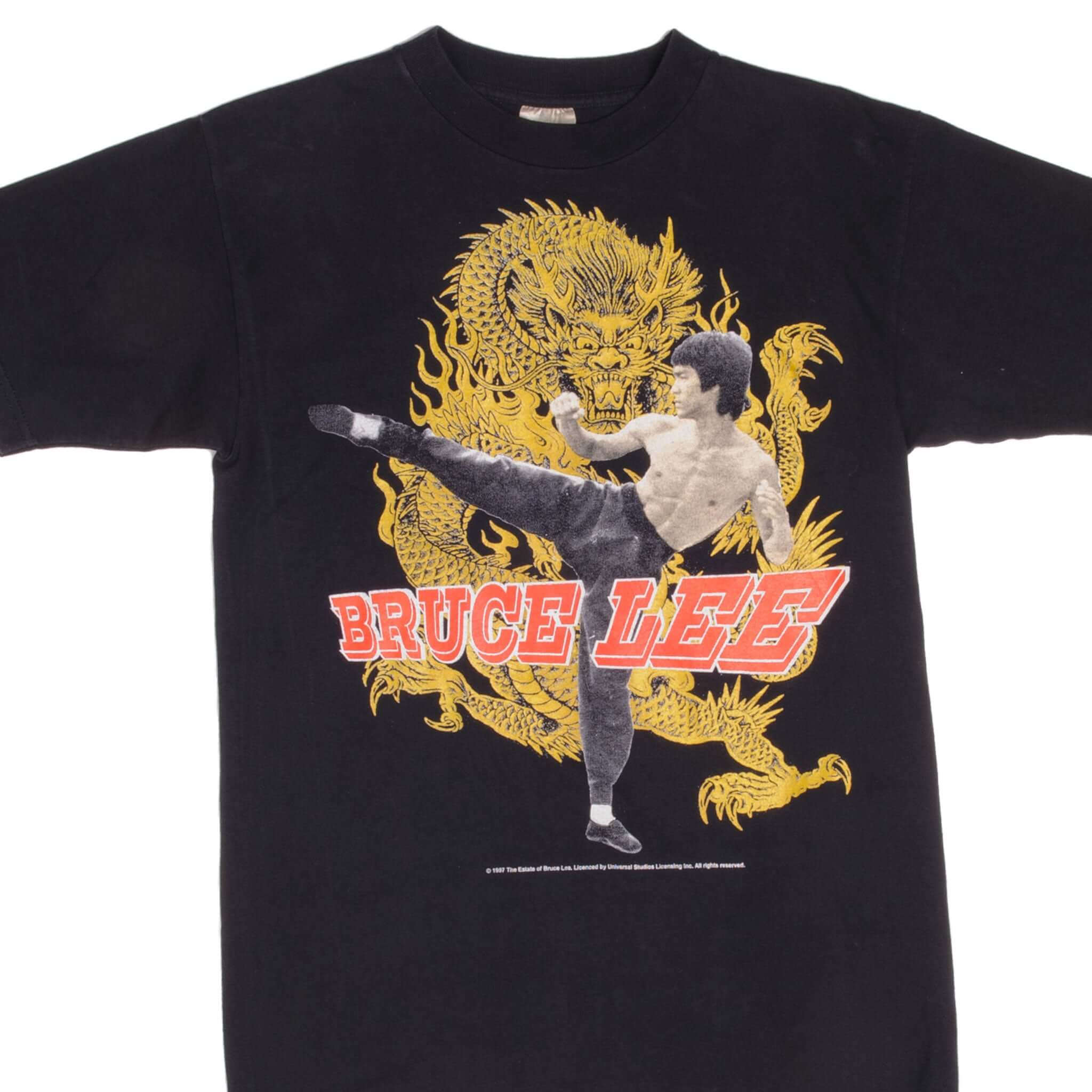 Vintage Bruce Lee 1997 Universal Studios T-Shirt - Medium Size - Made in USA - Retro Martial Arts Fan Gift & Casual Wear