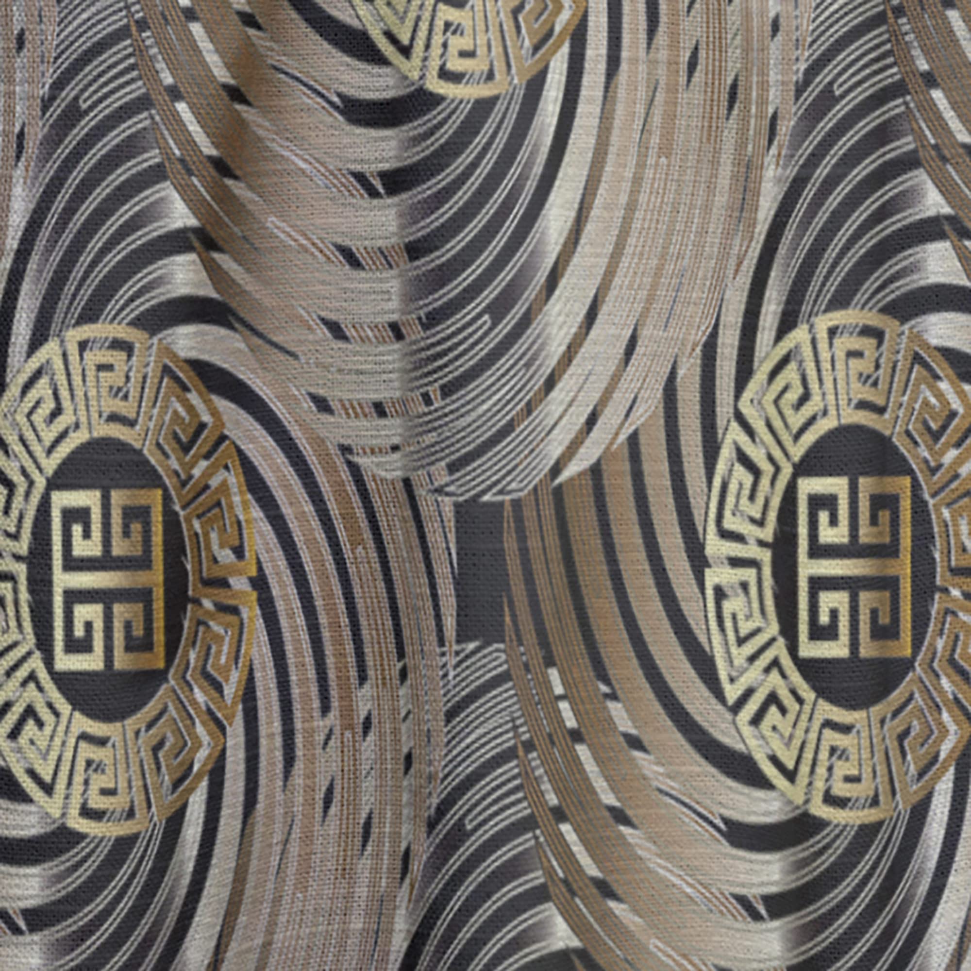 DesignQ Geometric Retro Abstract Curtains - Thermal Insulated Single Panel 52x90 Inches - Blackout Window Drapes for Bedroom & Living Room - Perfect for Home Decor & Light Control