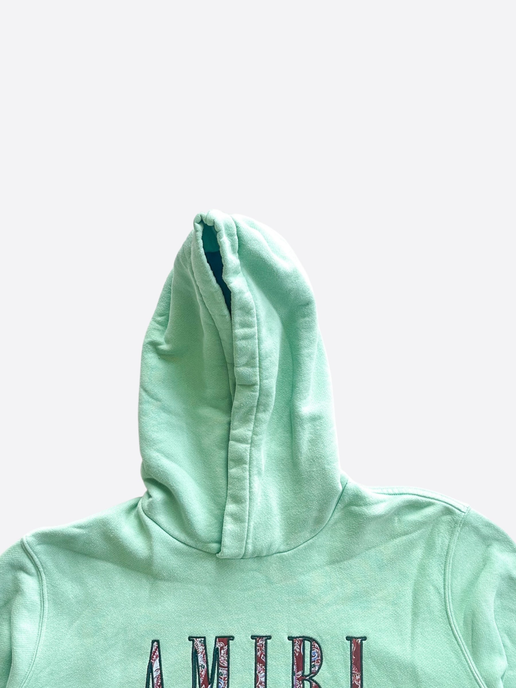 Amiri Green and Red Bandana Logo Hoodie - Men's Streetwear Pullover for Casual Wear & Urban Fashion