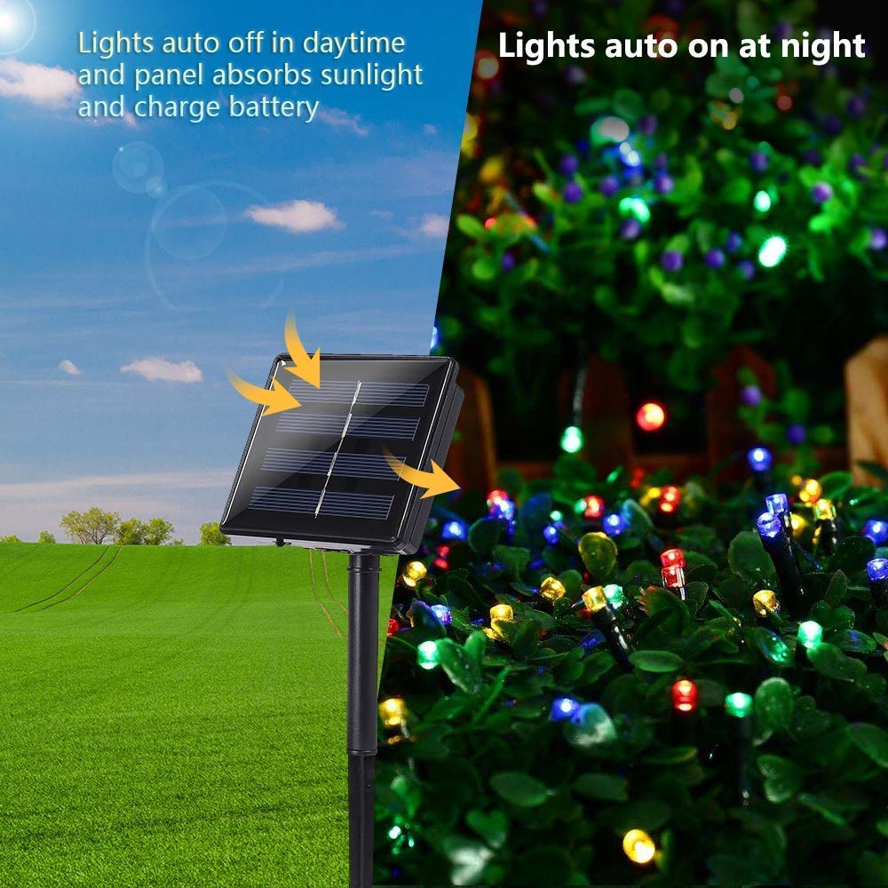 Solar Fairy Lights 7M 50 LED - Waterproof Outdoor Christmas String Lights for Garden, Wedding, Party Decor