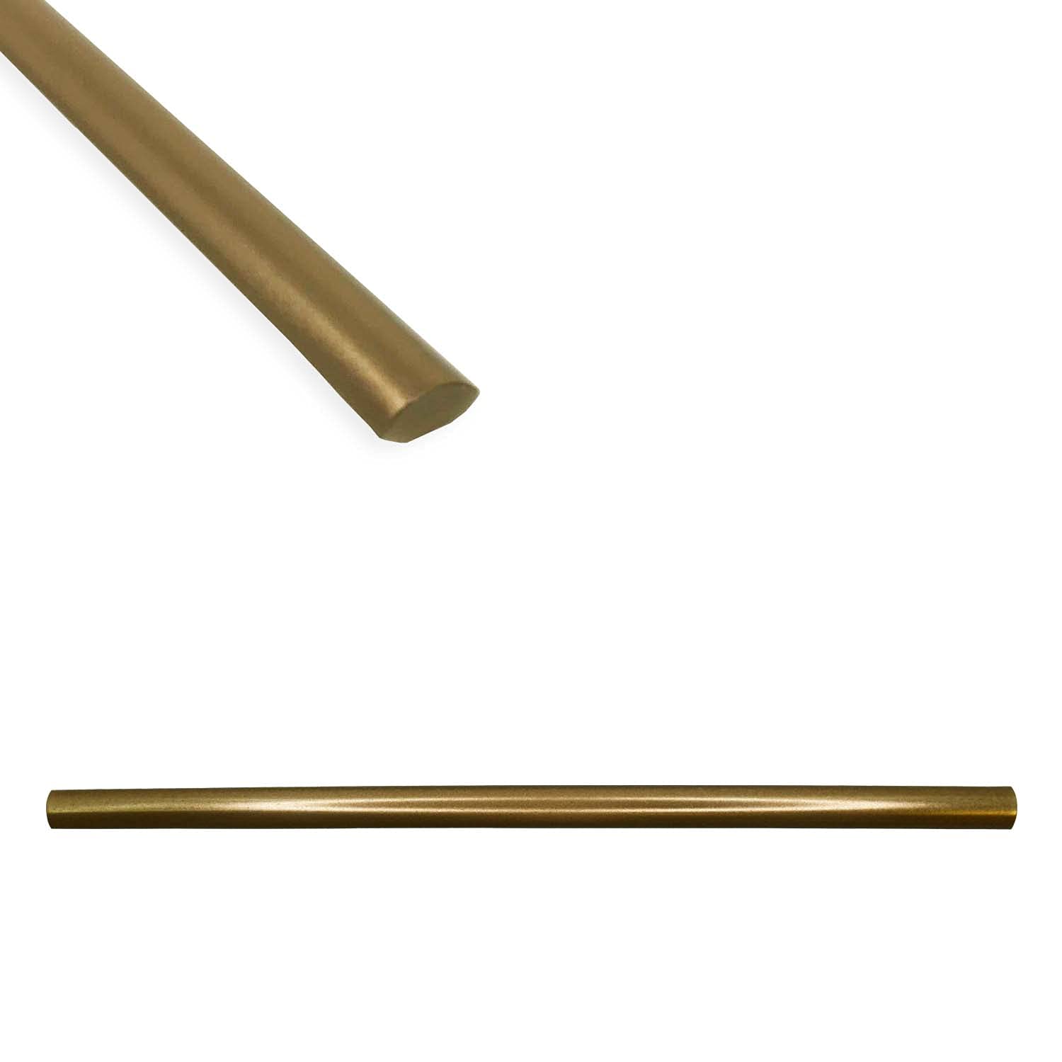 Questech 1/2 x 12 Inch Gold Quarter Round Tile Trim - 12 Pack | Decorative Edge Trim for Shower, Kitchen Backsplash & Bathroom Tile | Waterproof Corner Protector for Home Renovation & DIY Projects