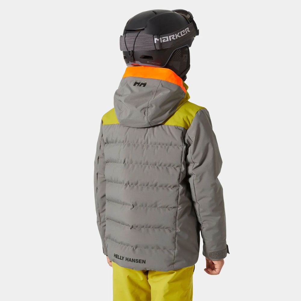 Helly Hansen Youth Boys Cyclone Ski Jacket - Waterproof Winter Jacket for Kids Snowboarding & Outdoor Activities | Concrete Grey
