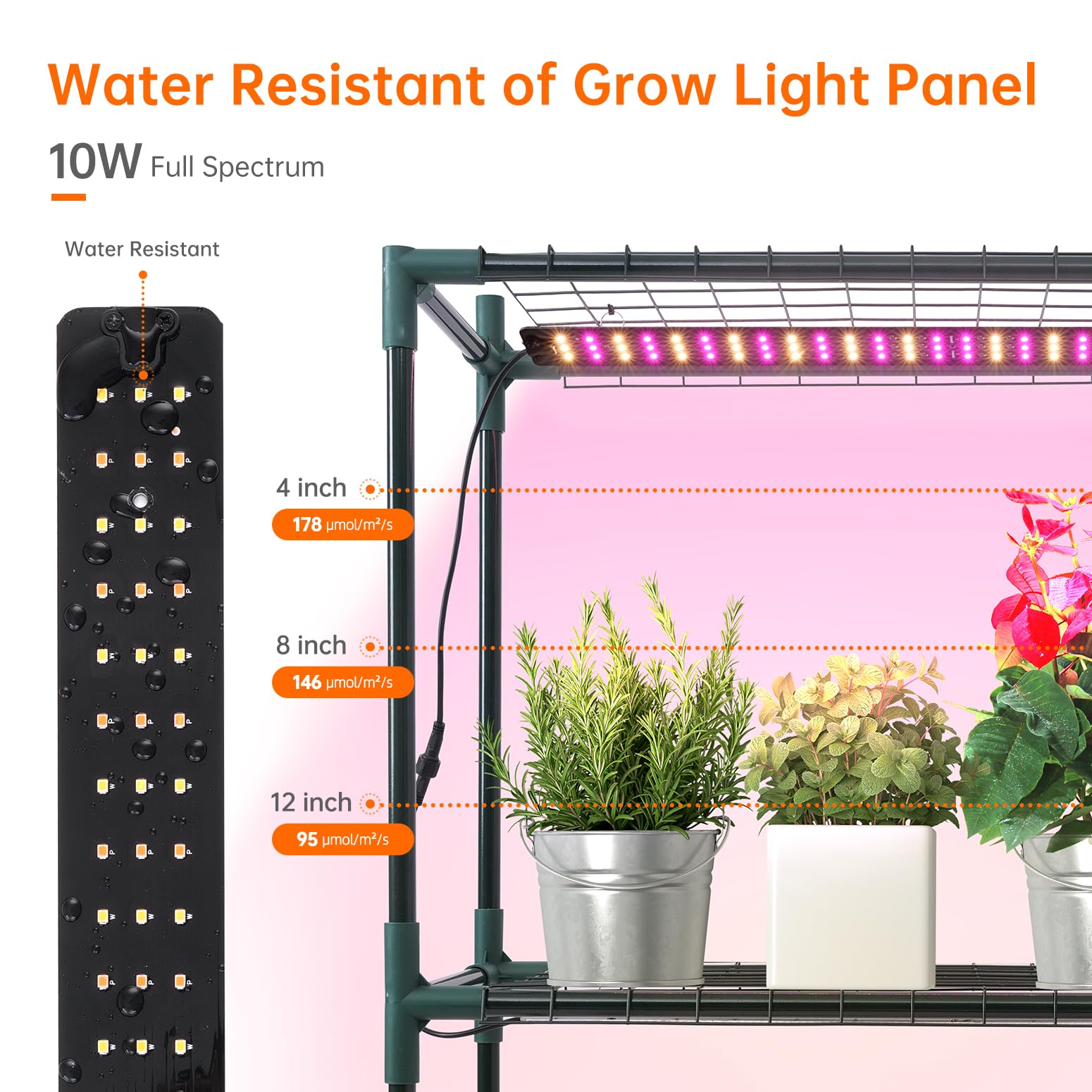 Walk In Greenhouse with Grow Lights - 56.3