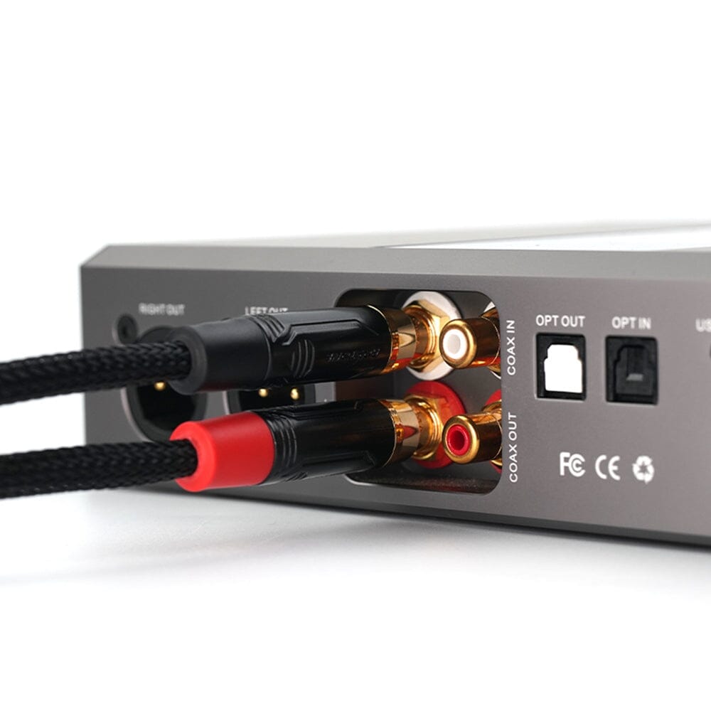 Premium Fanmusic C003 RCA Audio Cable 25cm - High-Quality Stereo Interconnect for Home Theater, Speakers, Amplifiers & Audio Systems - Perfect for DJ Equipment, Gaming Setups & Music Production