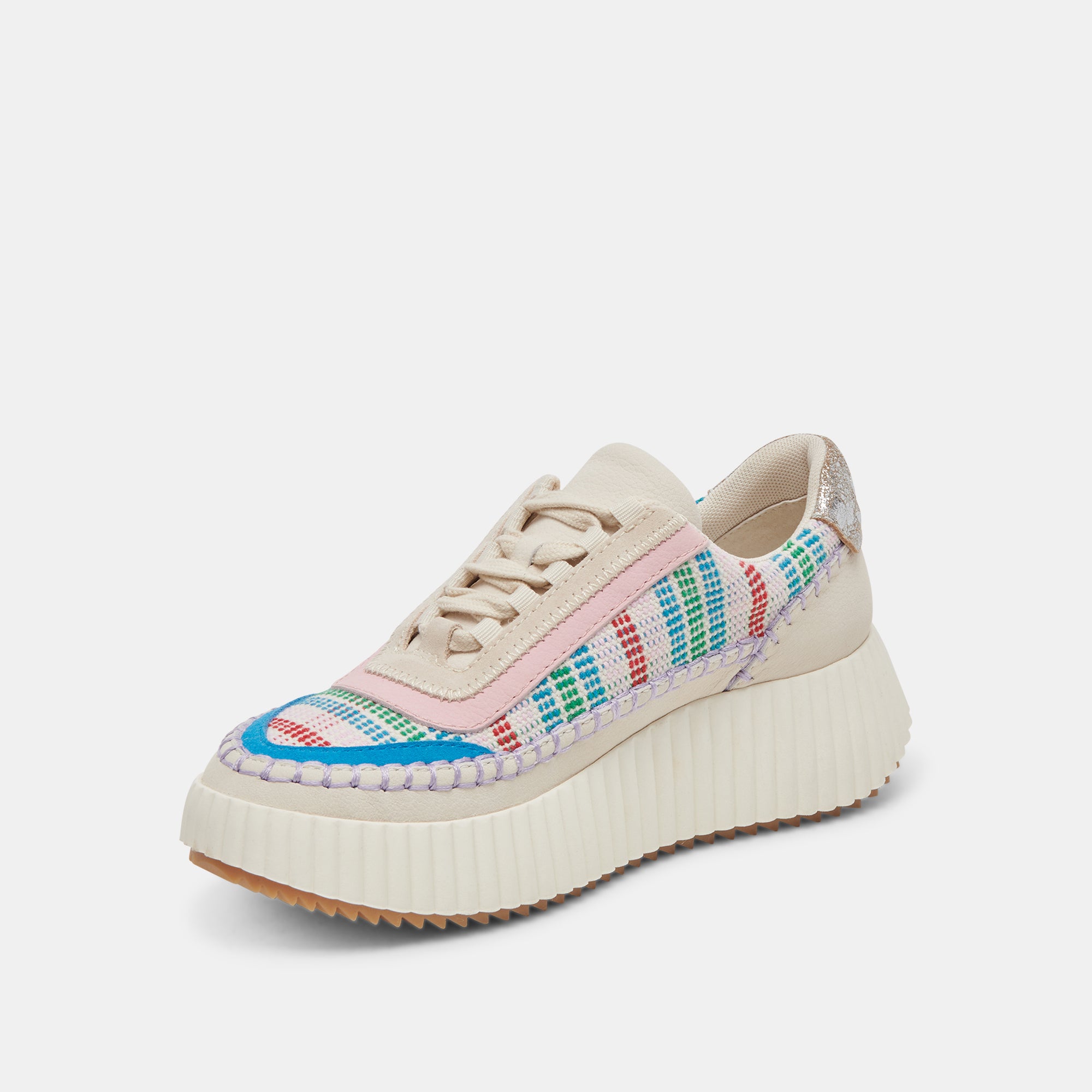 DOLEN Confetti Woven Sneakers - Women's Fashion Casual Shoes for Walking, Running & Everyday Wear | Trendy Comfortable Athletic Footwear for Gym, Workout & Street Style