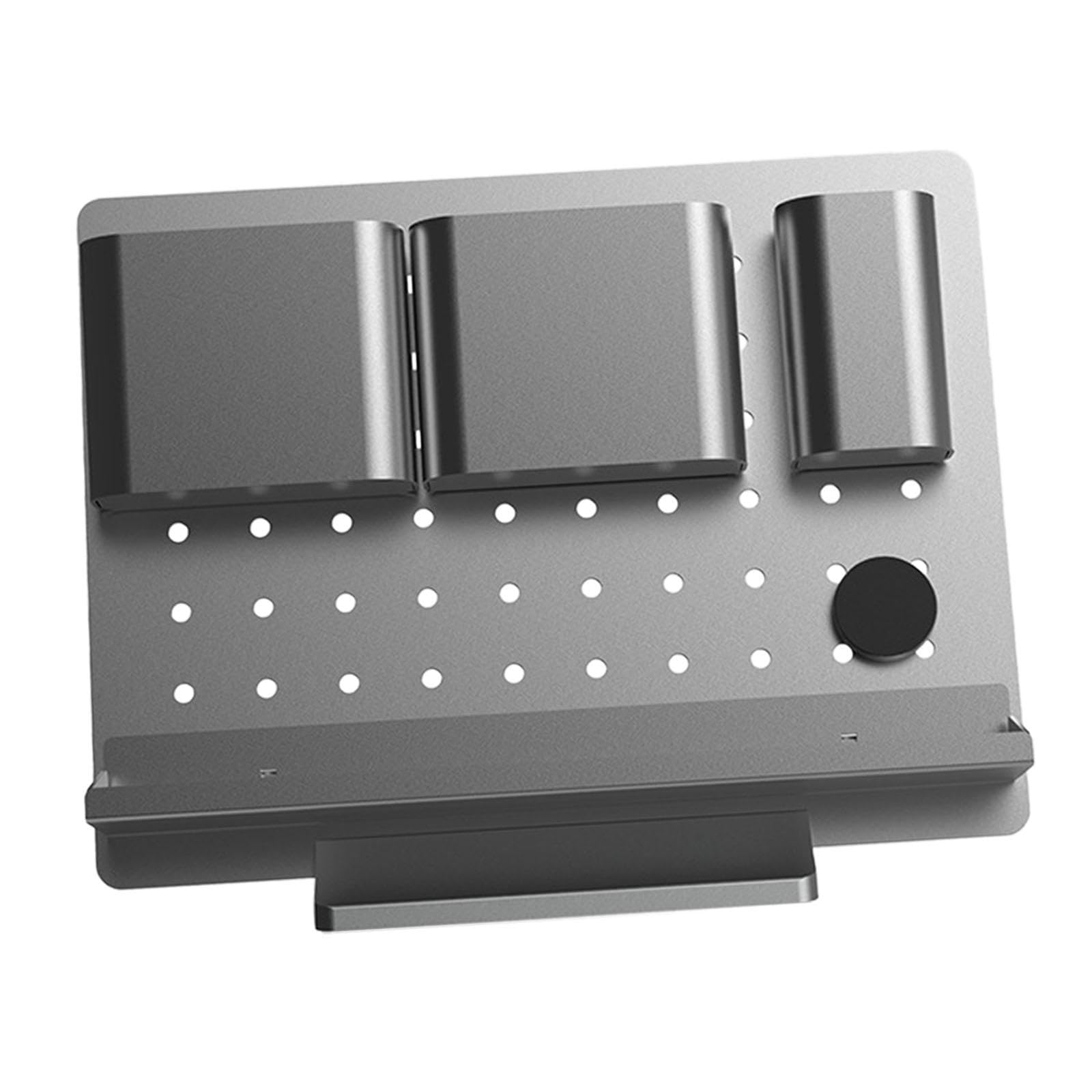 Leefasy Metal Desk Organizer - Stationery Storage Box with 5 Compartments, Office & School Supplies Organizer for Vanity, Countertop, Classroom, Home & Office Use (Perfect for Pens, Pencils, Scissors & More)