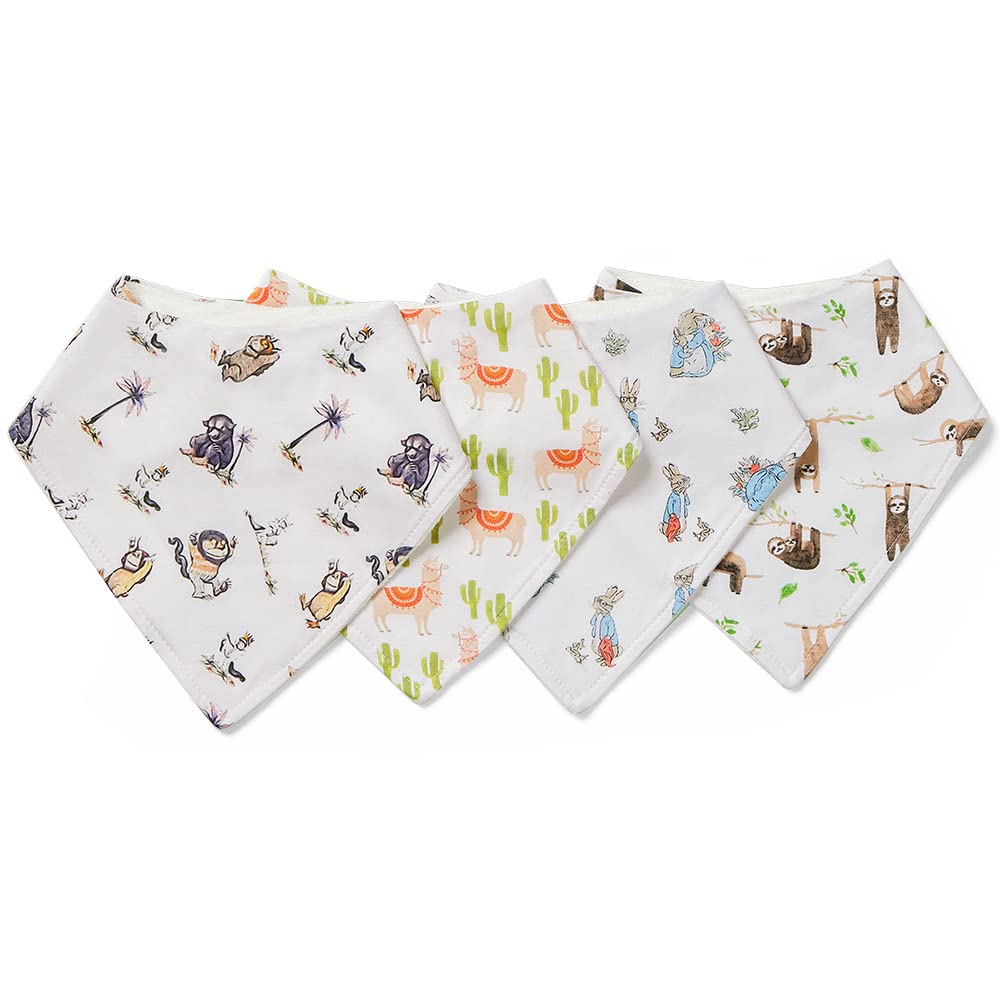 Premium Bamboo Bandana Drool Bibs for Babies - Super Absorbent, Waterproof Lining, Soft & Comfortable for Teething Boys & Girls - Perfect for Feeding, Playtime & Daily Use