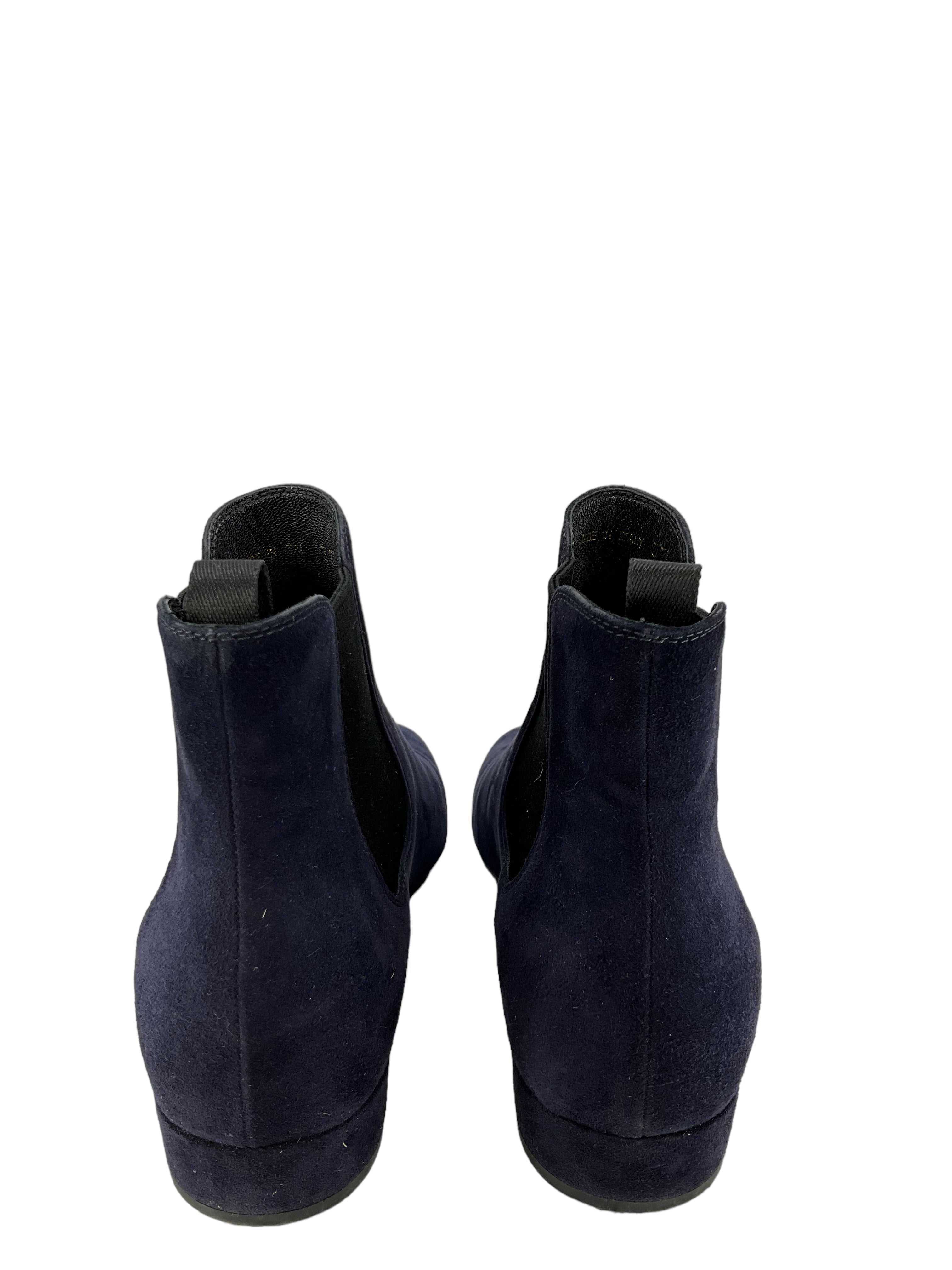 Prada Dark Blue Suede Chelsea Boots for Men Size 7.5 - Stylish & Comfortable Ankle Boots for Casual Wear, Office & Night Out