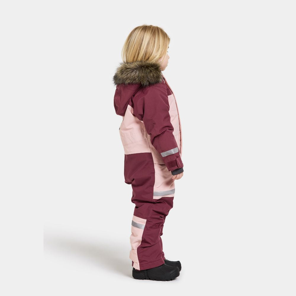 Didriksons Bjarven III Kids Snowsuit - Waterproof Winter Jacket & Pants Set for Boys & Girls, Dusty Pink - Perfect for Snow Play, Skiing & Outdoor Activities