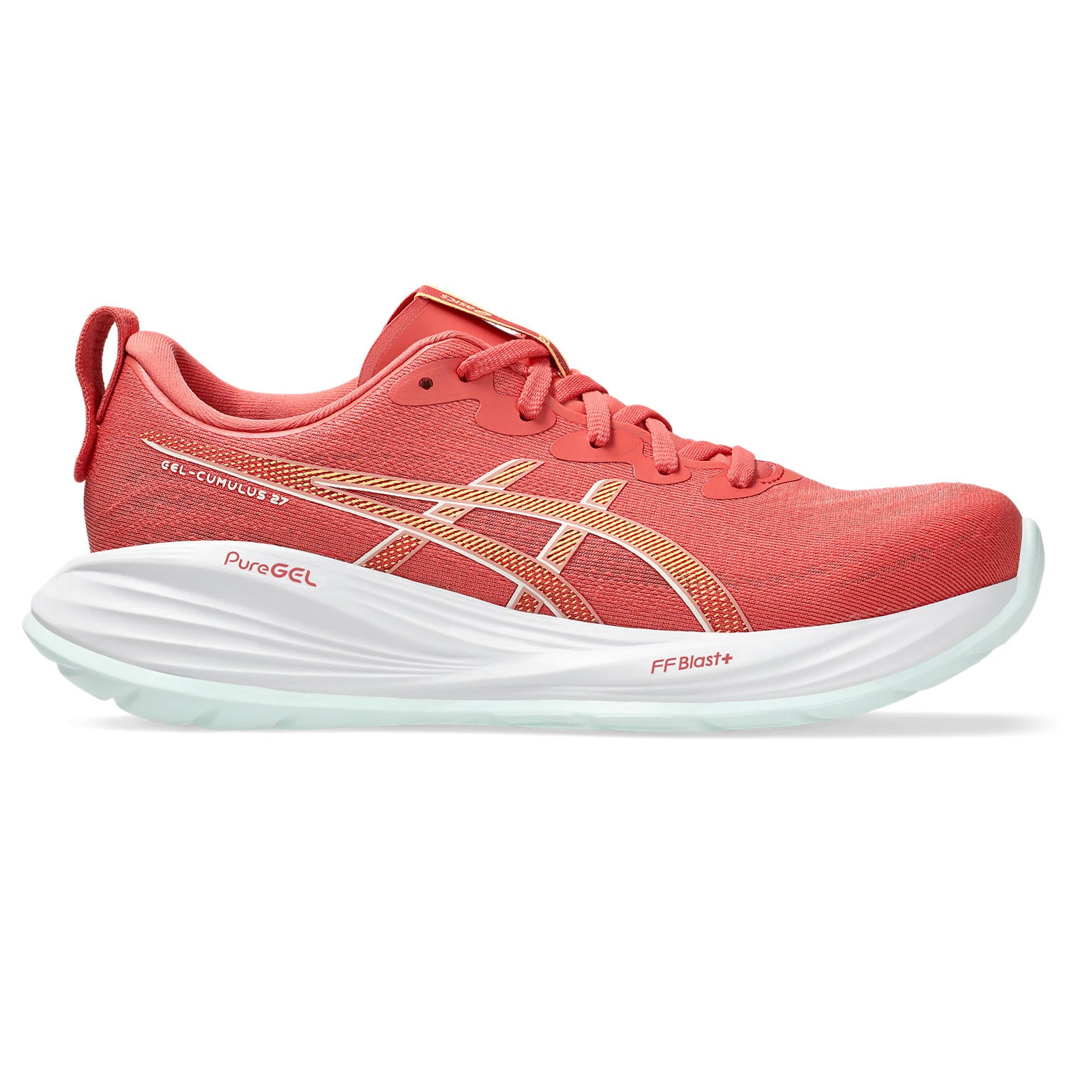 ASICS Women's GEL-Cumulus 27 Running Shoes - Dark Pink Clay/Cream | Lightweight Cushioned Sneakers for Jogging, Gym Workouts & Everyday Wear