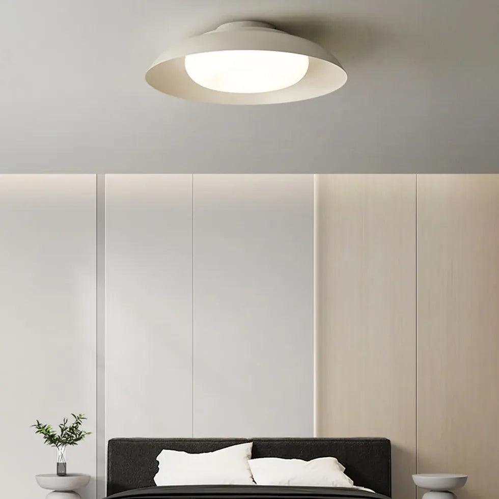Modern White Disc Recessed Ceiling Light - Energy Efficient LED Downlight for Bedroom, Living Room & Hallway - Dimmable Ambient Lighting for Home Decor