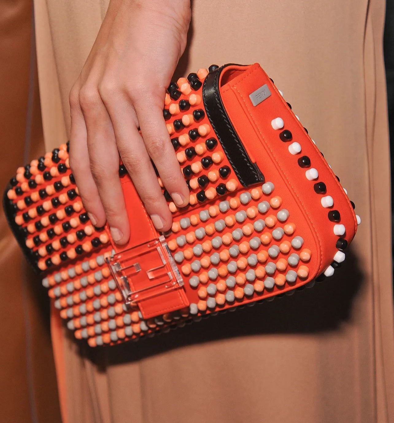Fendi Orange Baguette Bag 2013 Capsule Collection - Stylish Crossbody Purse for Women, Perfect for Parties & Evening Events