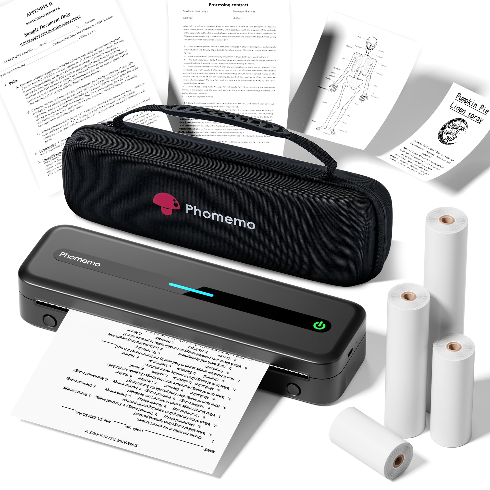 Phomemo M832 Wireless Portable Thermal Printer - Bluetooth Compatible with Phone & Laptop for Travel, Home, Office | Print Multi-Size Labels & Photos On-The-Go | Perfect for Travel Journals, Shipping Labels & Instant Photo Printing