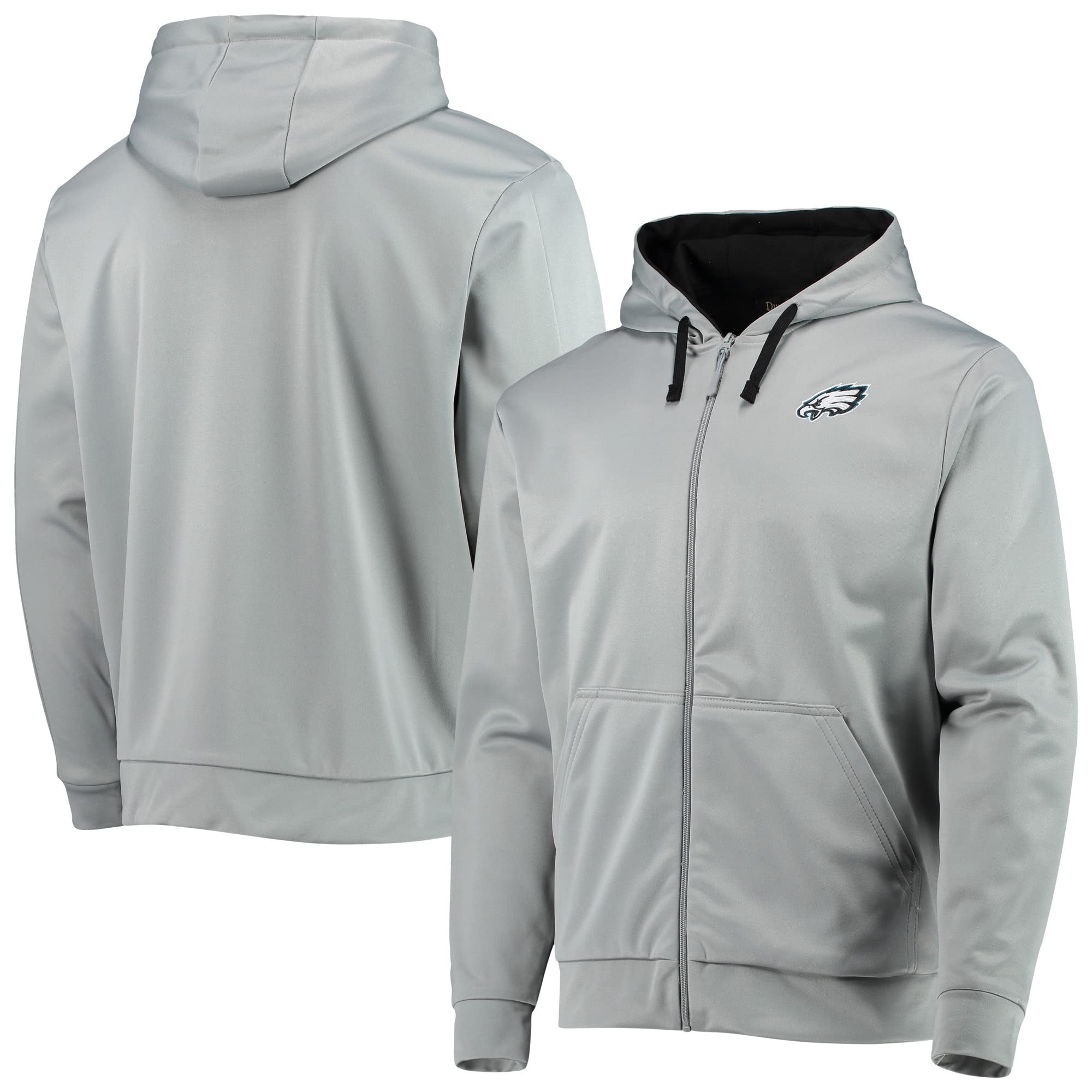 Dunbrooke Men's Philadelphia Eagles Apprentice Full-Zip Hoodie - Gray/Black NFL Fan Gear for Game Day & Casual Wear