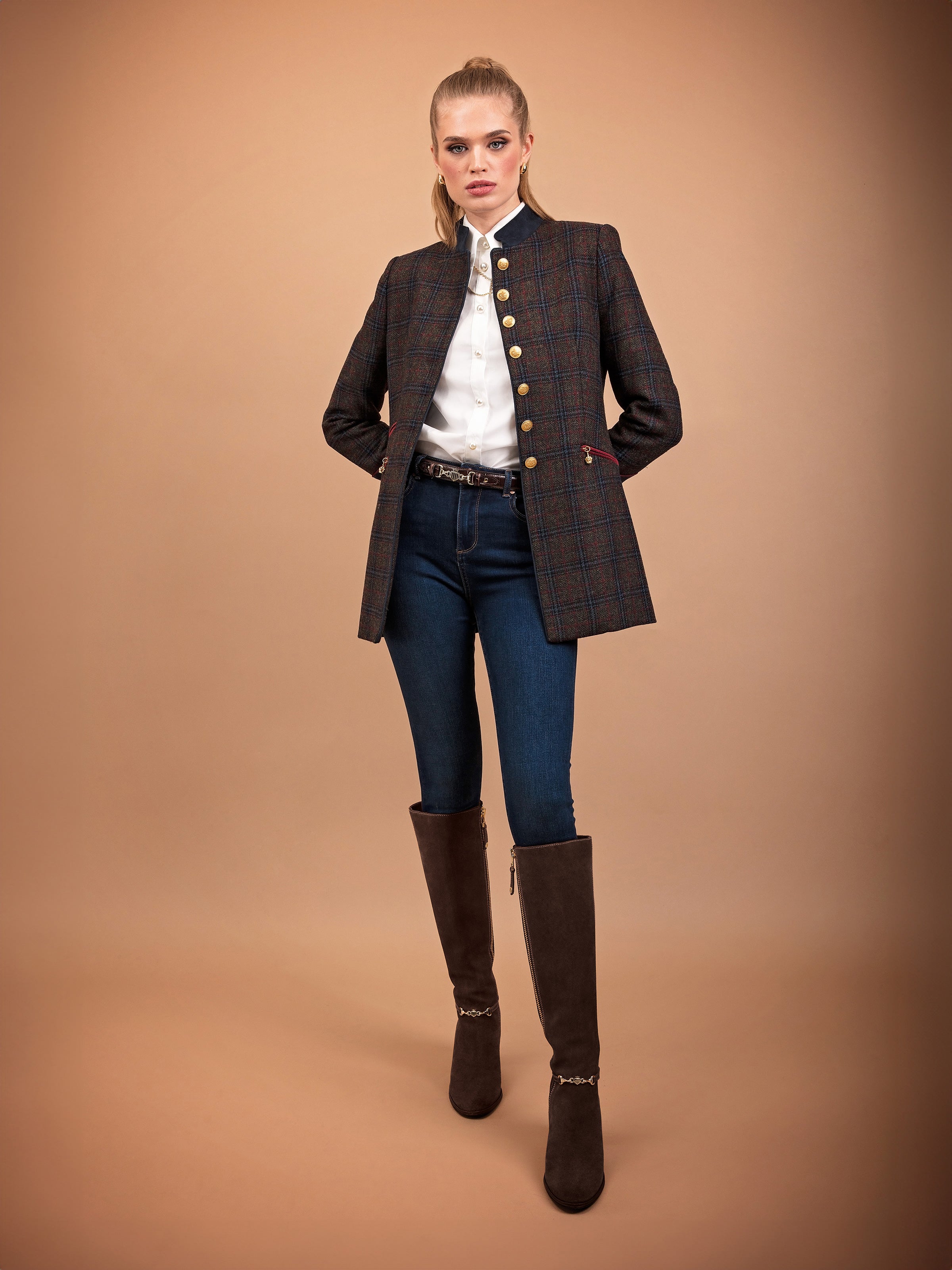Octavia Women's Heeled Boots in Chocolate Suede - Stylish Ankle Boots for Fall & Winter Fashion, Office Wear & Date Nights