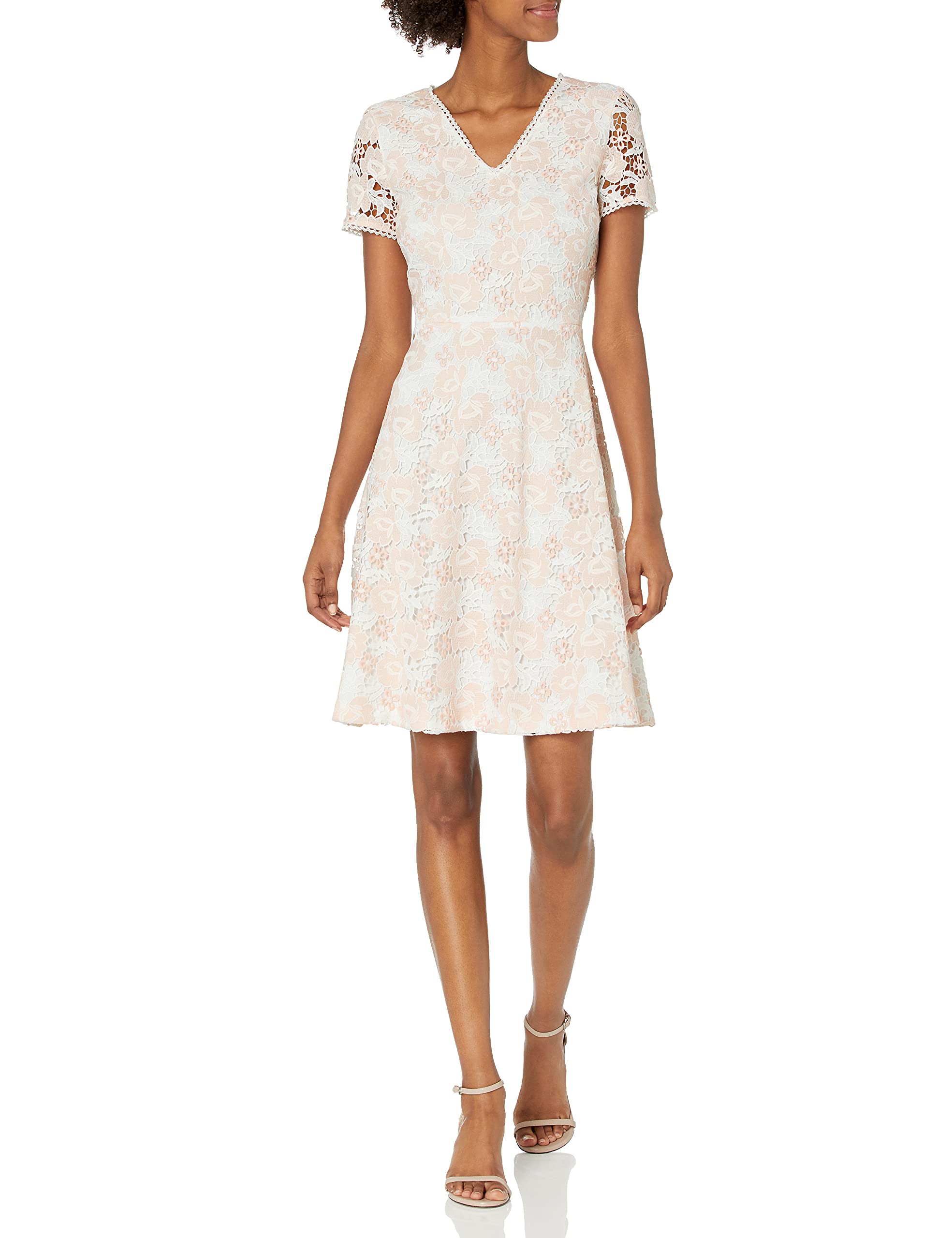 Karl Lagerfeld Paris Women's Printed Chiffon Pleated Dress - Dazzling Blue Multi Size 8 | Elegant Flowy Midi Dress for Cocktail Parties, Weddings & Special Occasions