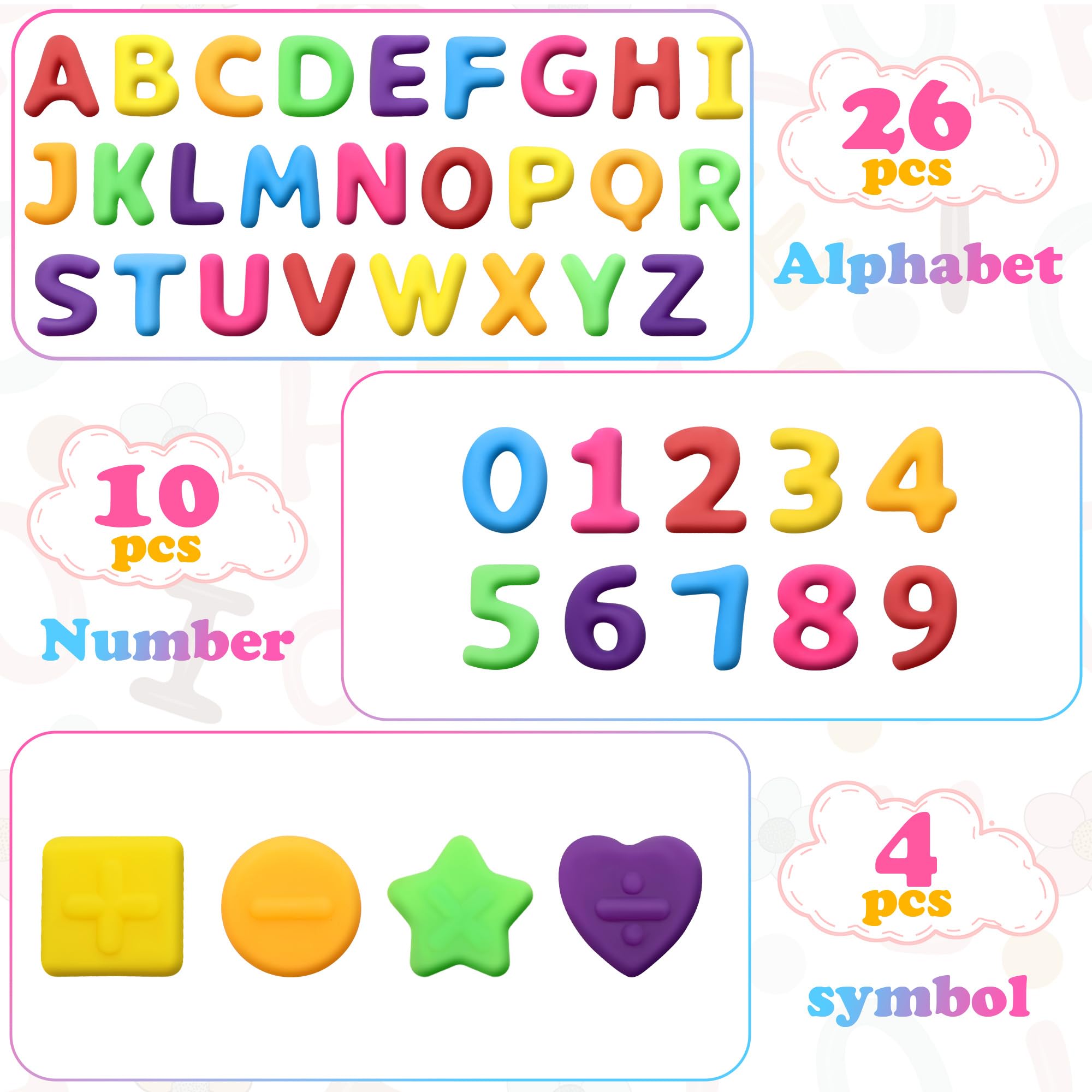 Squishy Alphabet Learning Toys for Toddlers - 40 Pc Sensory Bin Filler, ABC & Number Educational Toys for Kids Ages 3-5, Stocking Stuffers for Christmas, Birthday Gifts - Perfect for Preschool Classroom, Homeschooling & Early Childhood Development
