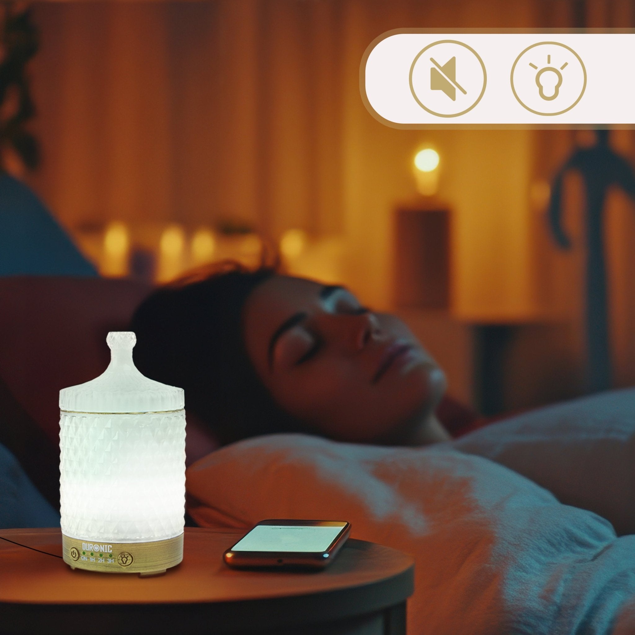 **Duronic AD31 100ml Aromatherapy Essential Oil Diffuser - Compact Ultrasonic Humidifier with 7 LED Lights for Home, Office, Bedroom & Spa - Perfect for Relaxation, Sleep & Stress Relief**