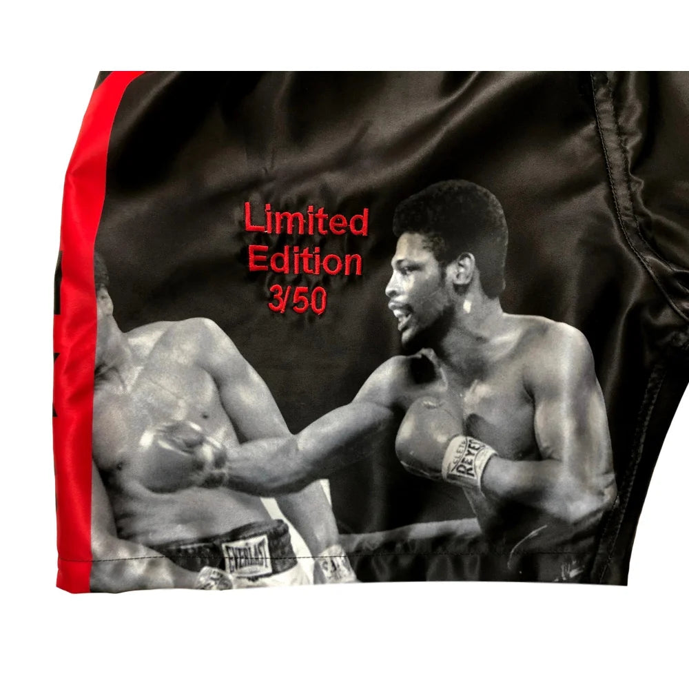 Leon Spinks Autographed Limited Edition Boxing Shorts - Exclusive Private Signing April 2020 - Perfect for Boxing Memorabilia Collectors & Sports Fans Display