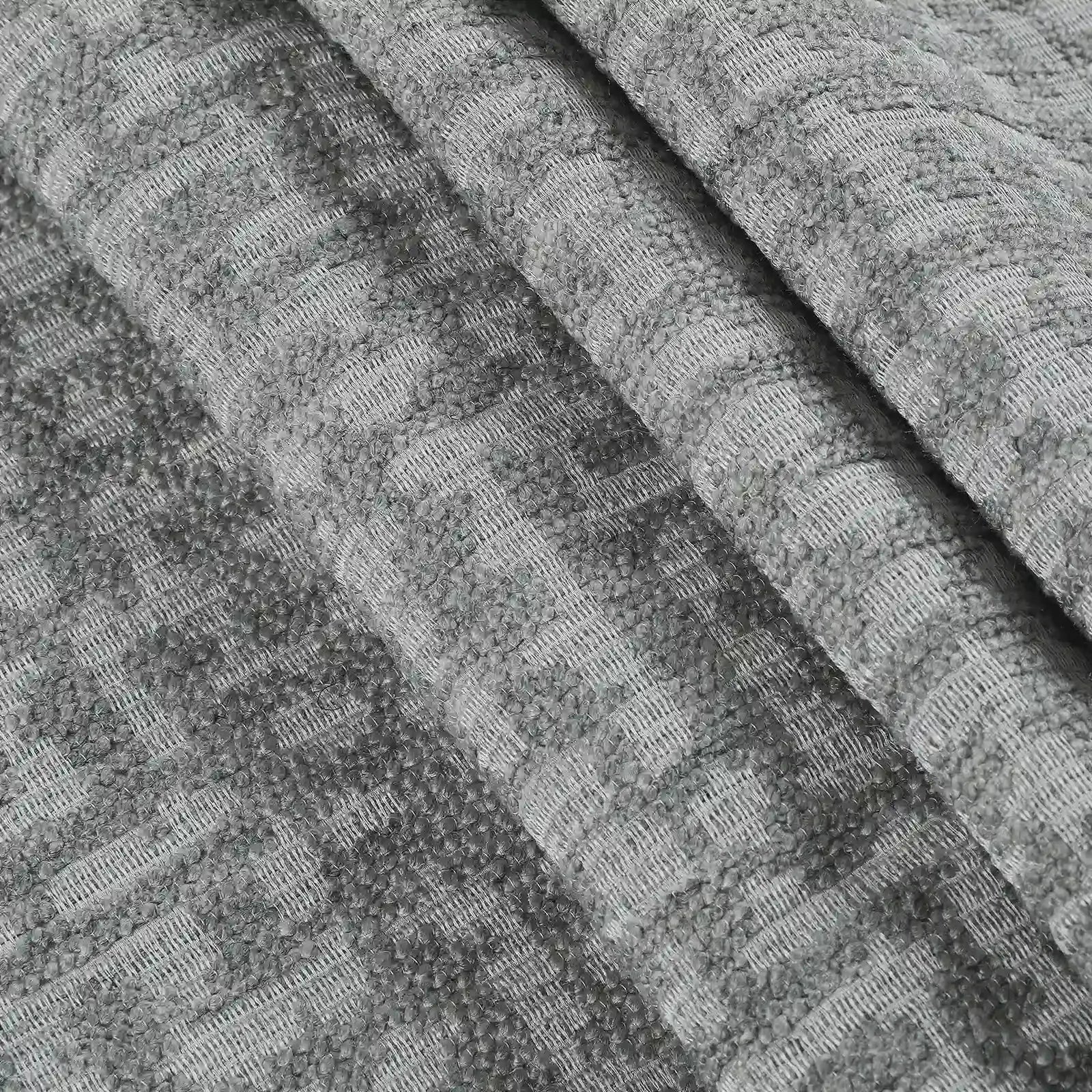 Lydia Jacquard Pleated Curtains for Living Room & Bedroom - Elegant Brick Pattern Blackout Drapes for Home Decor