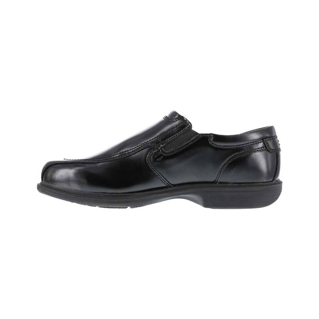 Coronis Steel Toe Slip-On Dress Work Shoes for Men - Black Safety Shoes for Construction, Warehouse & Office Professionals | Comfortable & OSHA Compliant